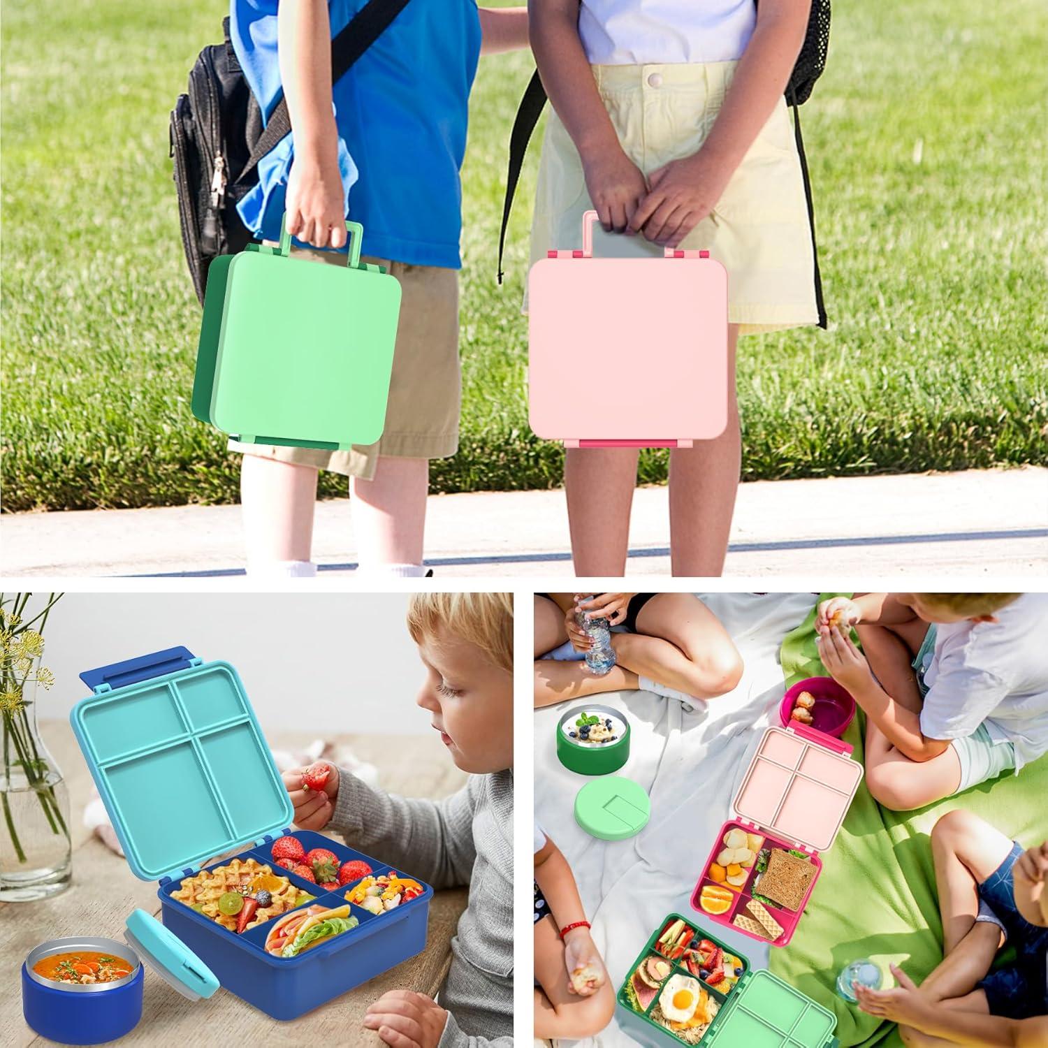 Caja de Almuerzo Bento Azul con Termo Aislado 226g