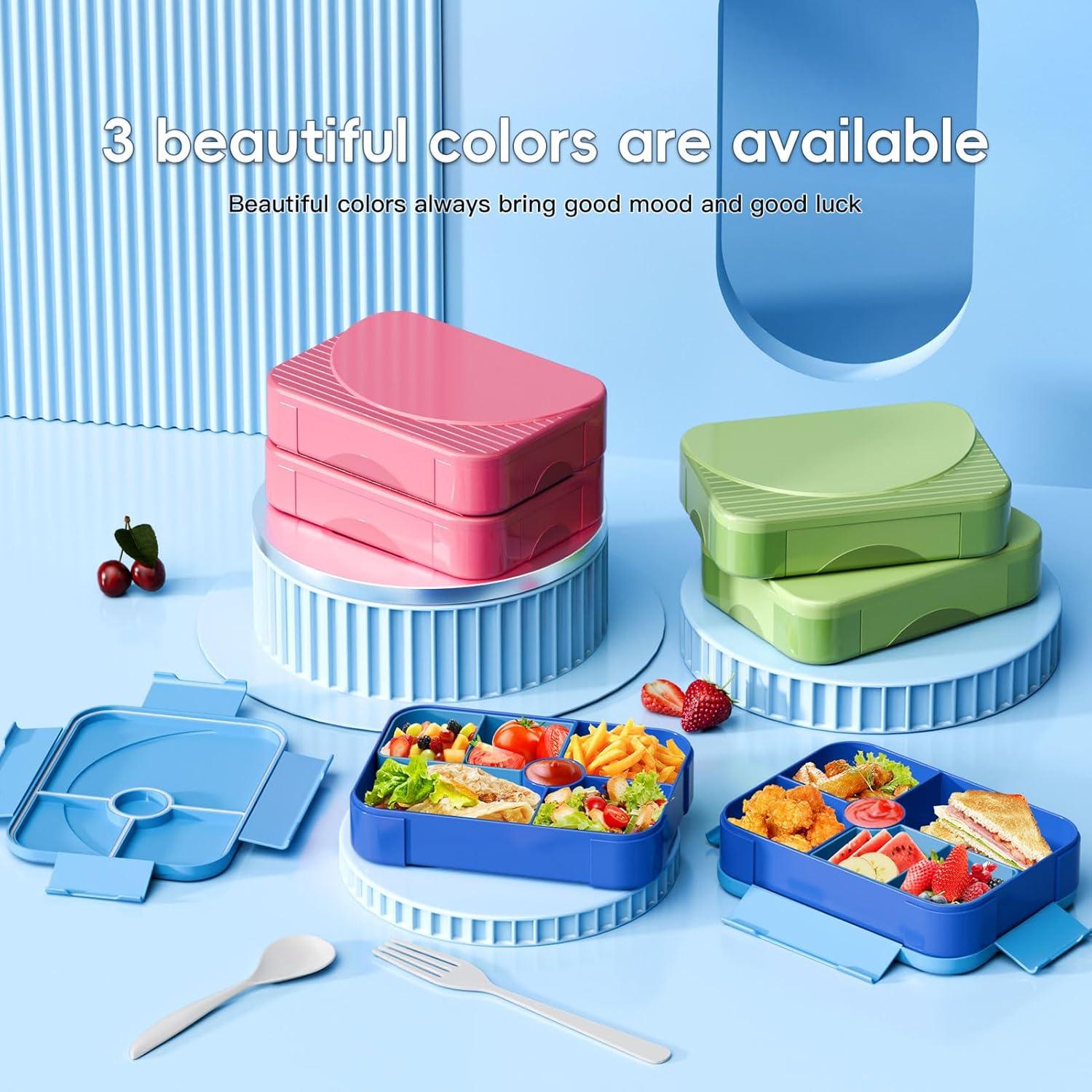 Caja de Almuerzo Bento Winproper 1150 ml 6 Compartimentos Azul