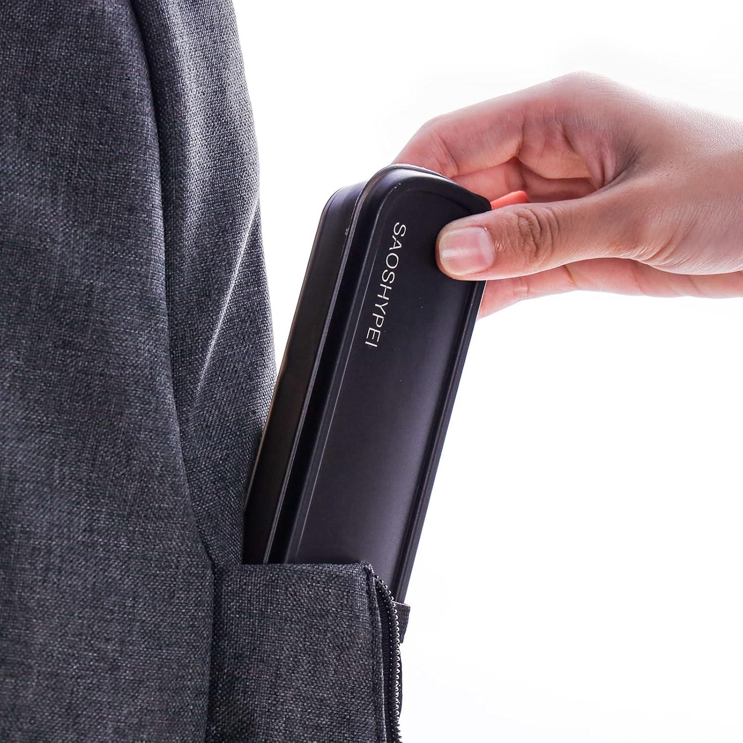 Juego de Utensilios Portátil SAOSHYPEI 4 Piezas Acero Inoxidable