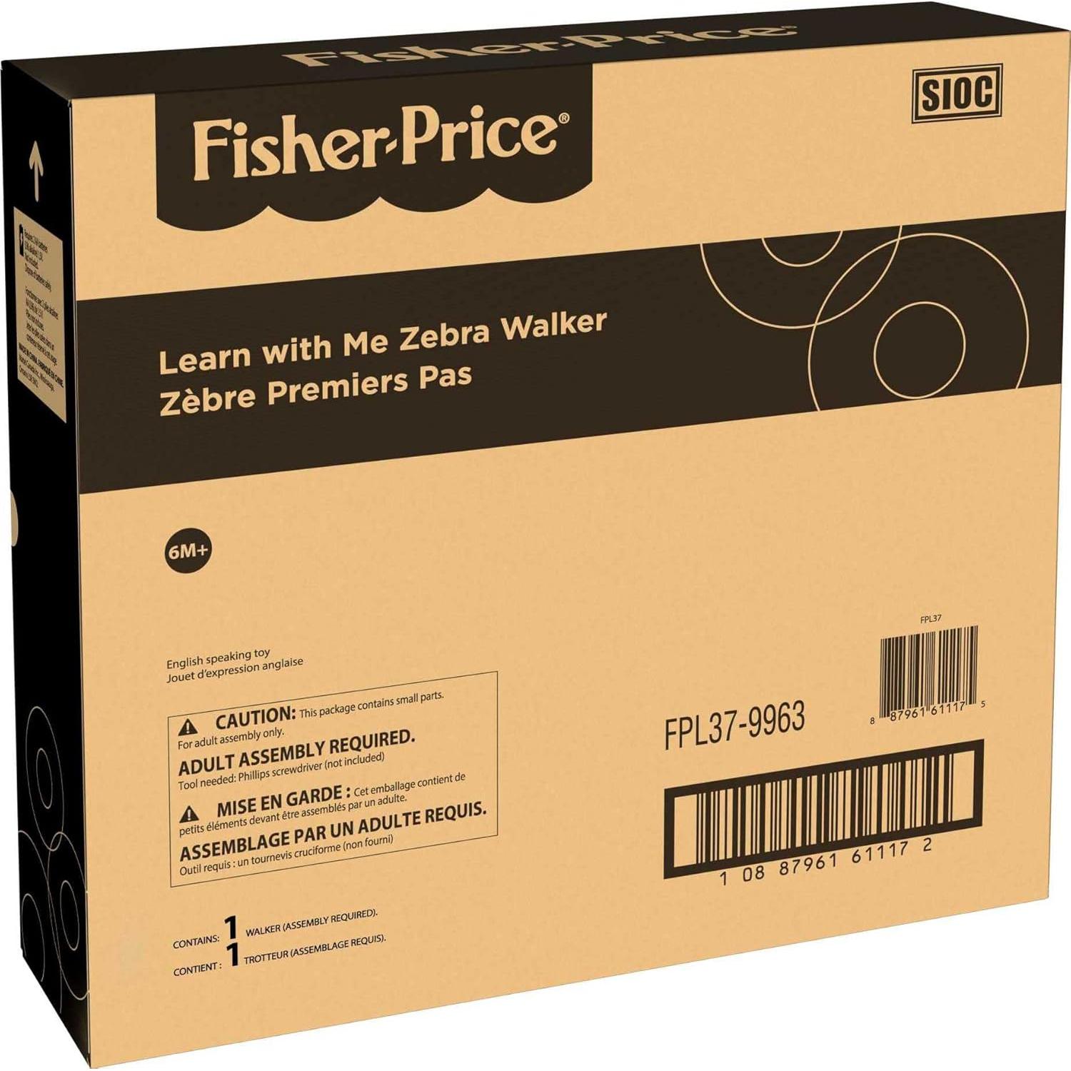 Caminante Musical Fisher-Price Cebra para Bebés 6+ Meses