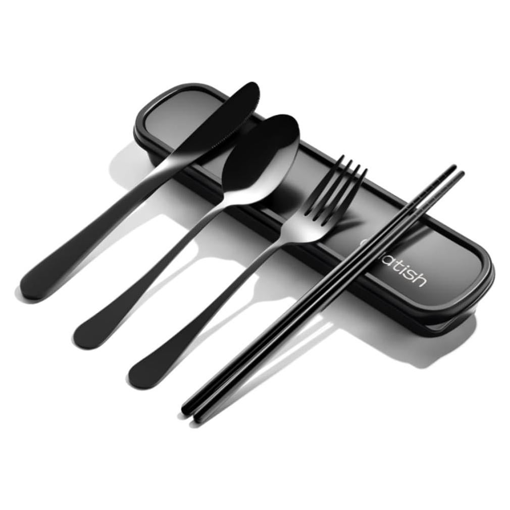 Conjunto de Utensilios de Viaje Quatish 5 PZS Acero Inoxidable