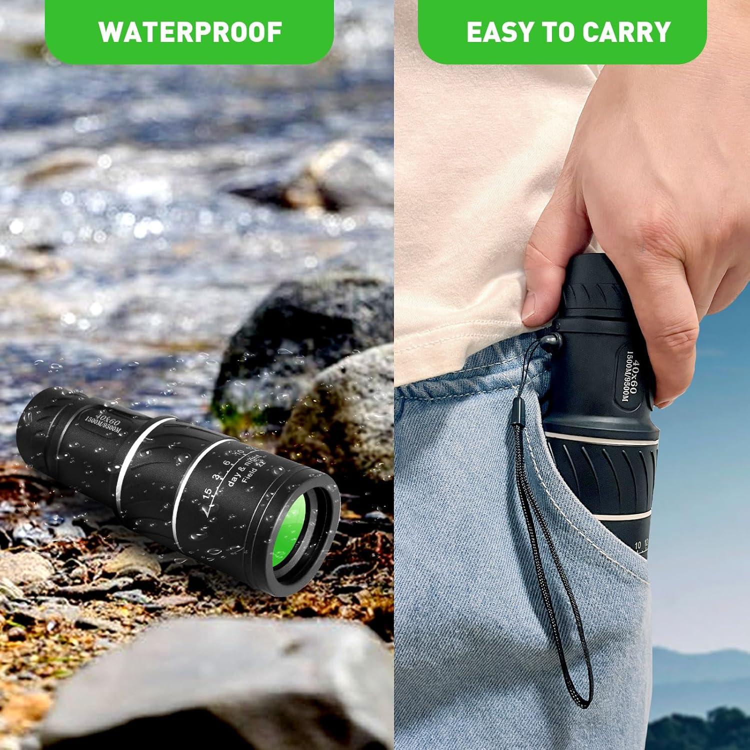 Telescopio Monocular HDAJY 40x60 Portátil para Observación