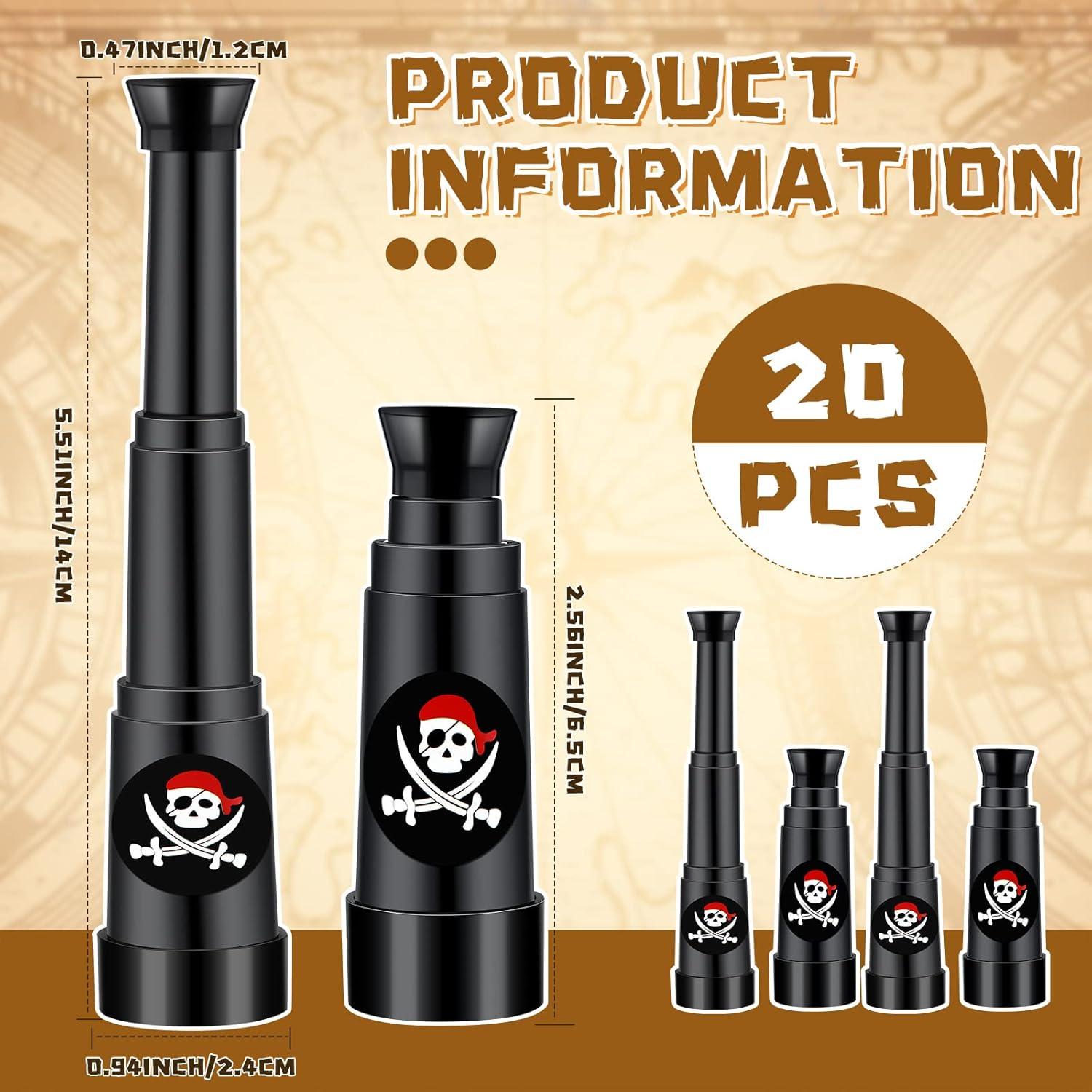Telescopios Pirata Retráctiles Charniol - 20 Pcs Juguete Fiesta