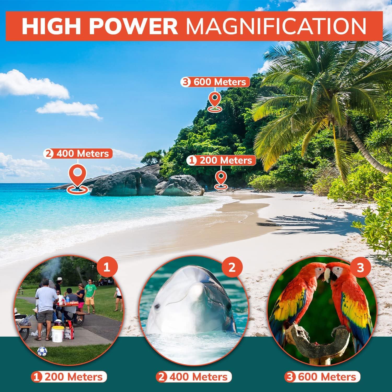 Telescopio Monocular Roxant Falcon 10x42 HD con Accesorios