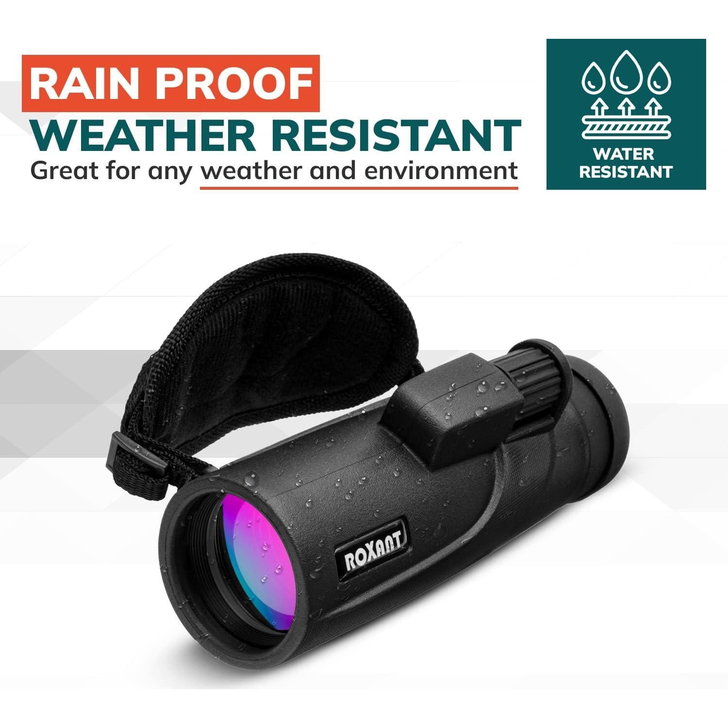 Telescopio Monocular Roxant Falcon 10x42 HD con Accesorios