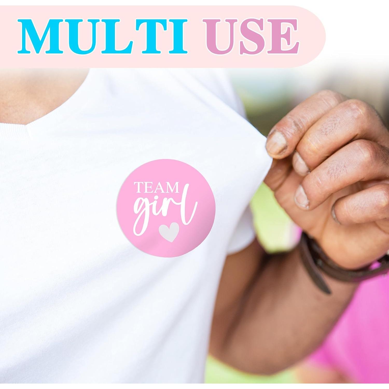 Stickers de Revelación de Género ZouYee - 100 Piezas Rosa/Azul