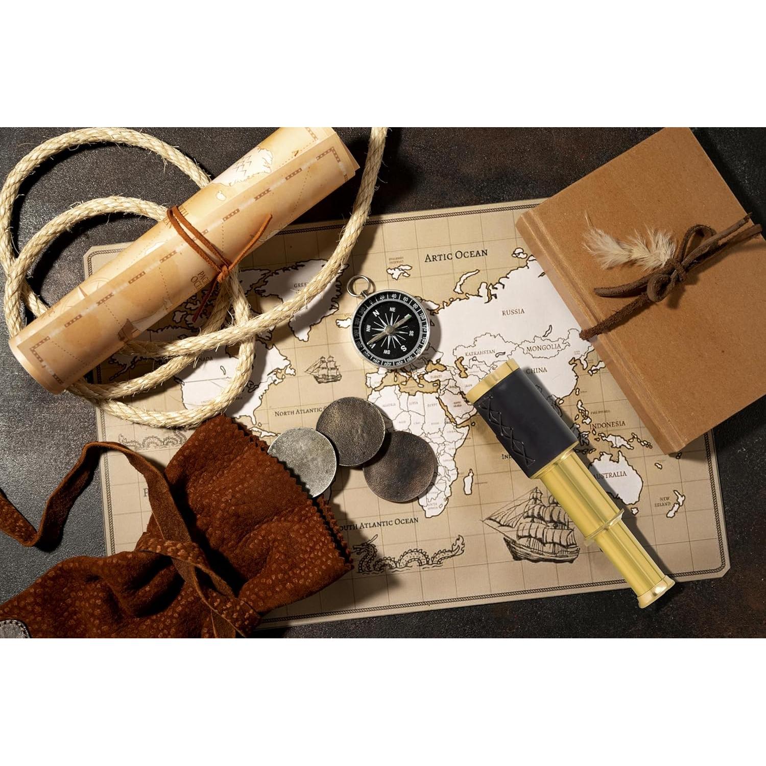 Telescopio de mano Nagina de latón 15 cm con bolsa