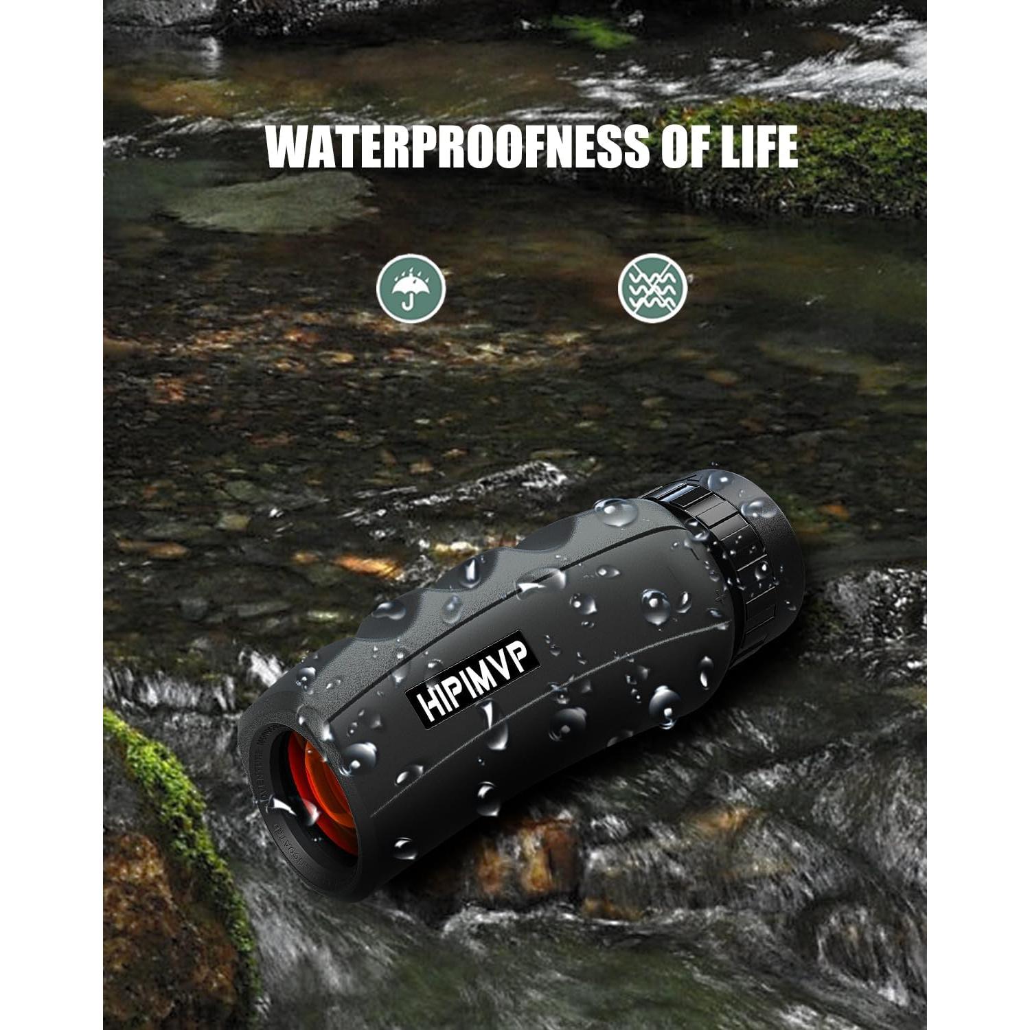 Telescopio Monocular Plegable Hipimvp 8x25 para Aves y Camping