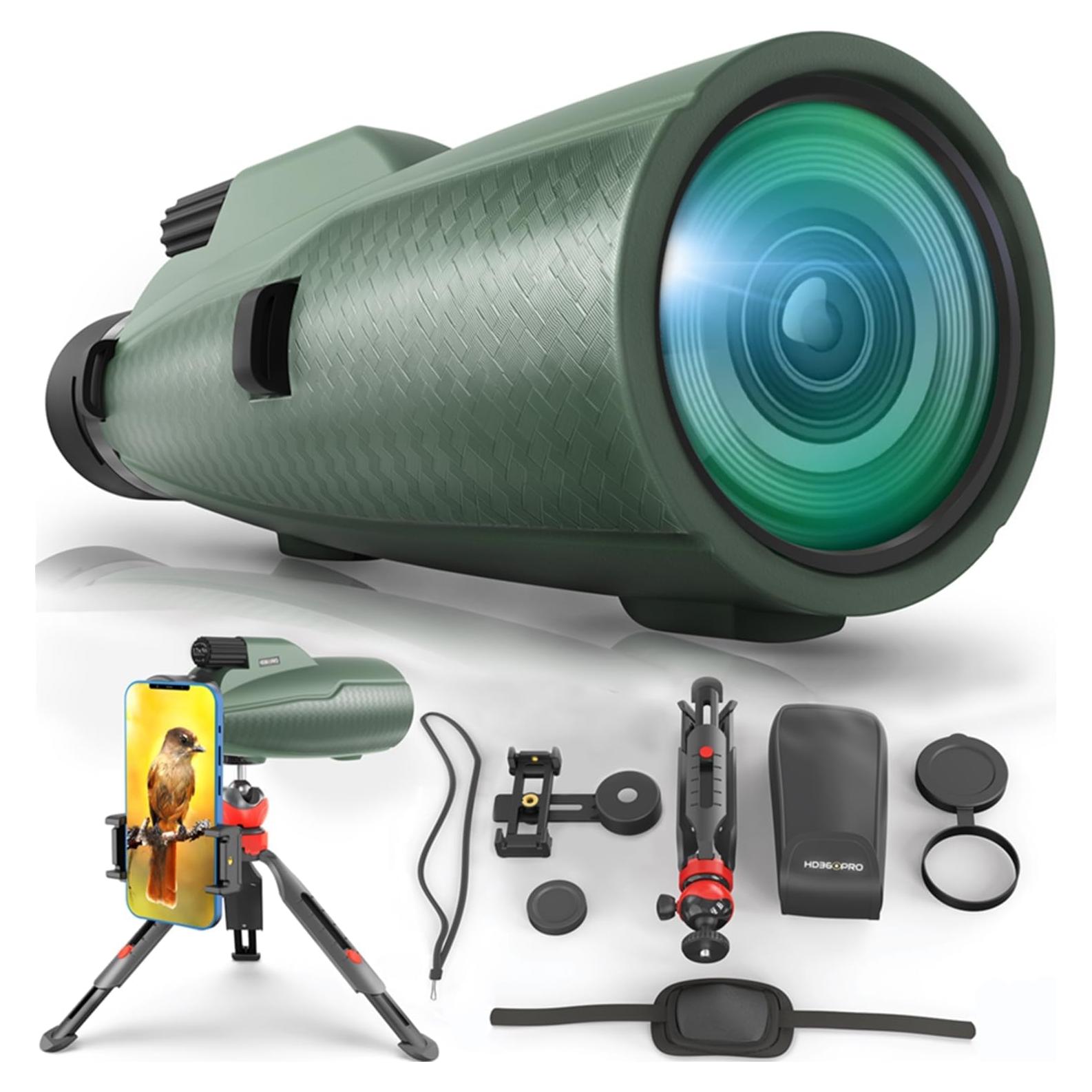 Telescopio Monocular HD360Pro 12x56 Compacto Impermeable
