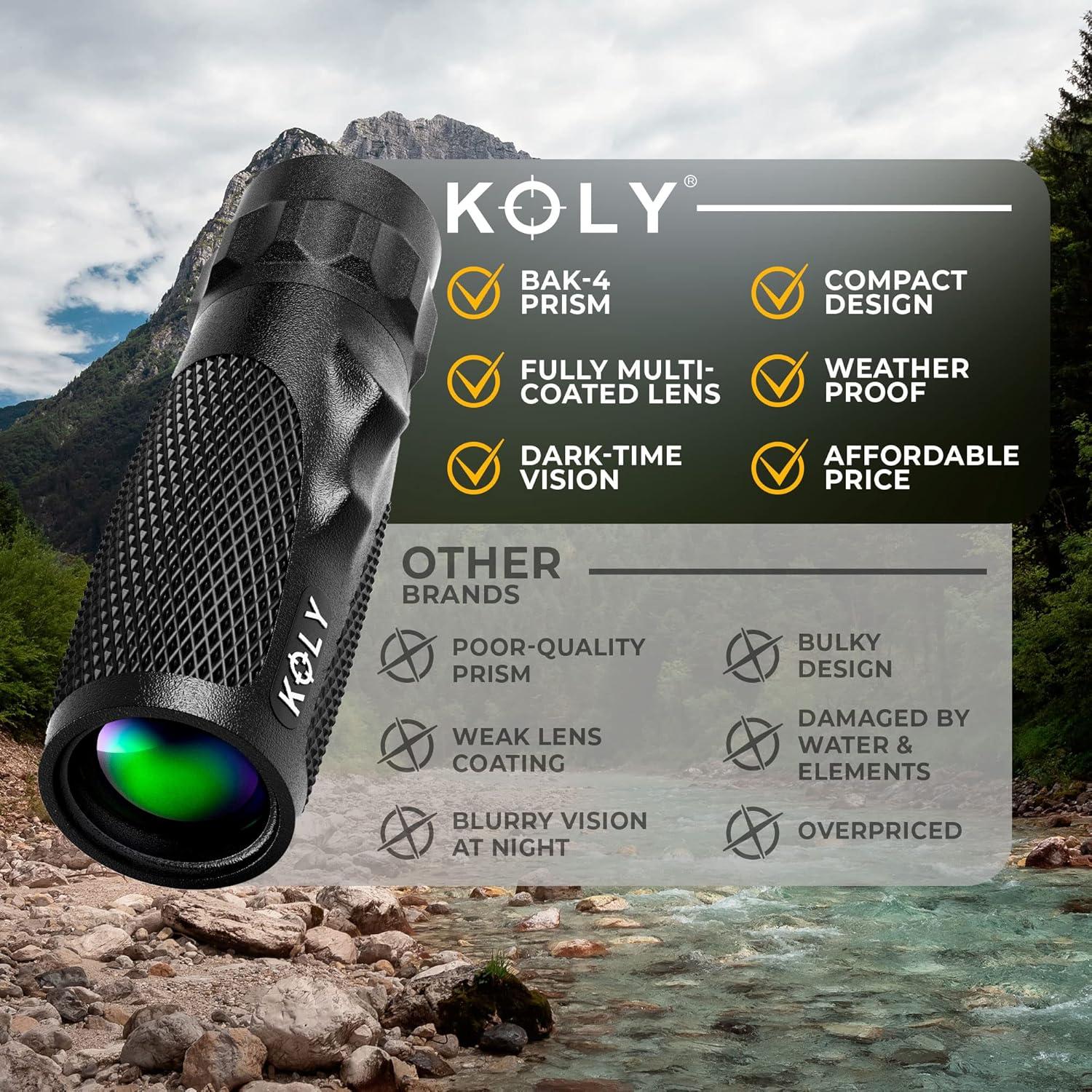 Telescopio Monocular Koly BAK-4 10x25 Compacto Resistente