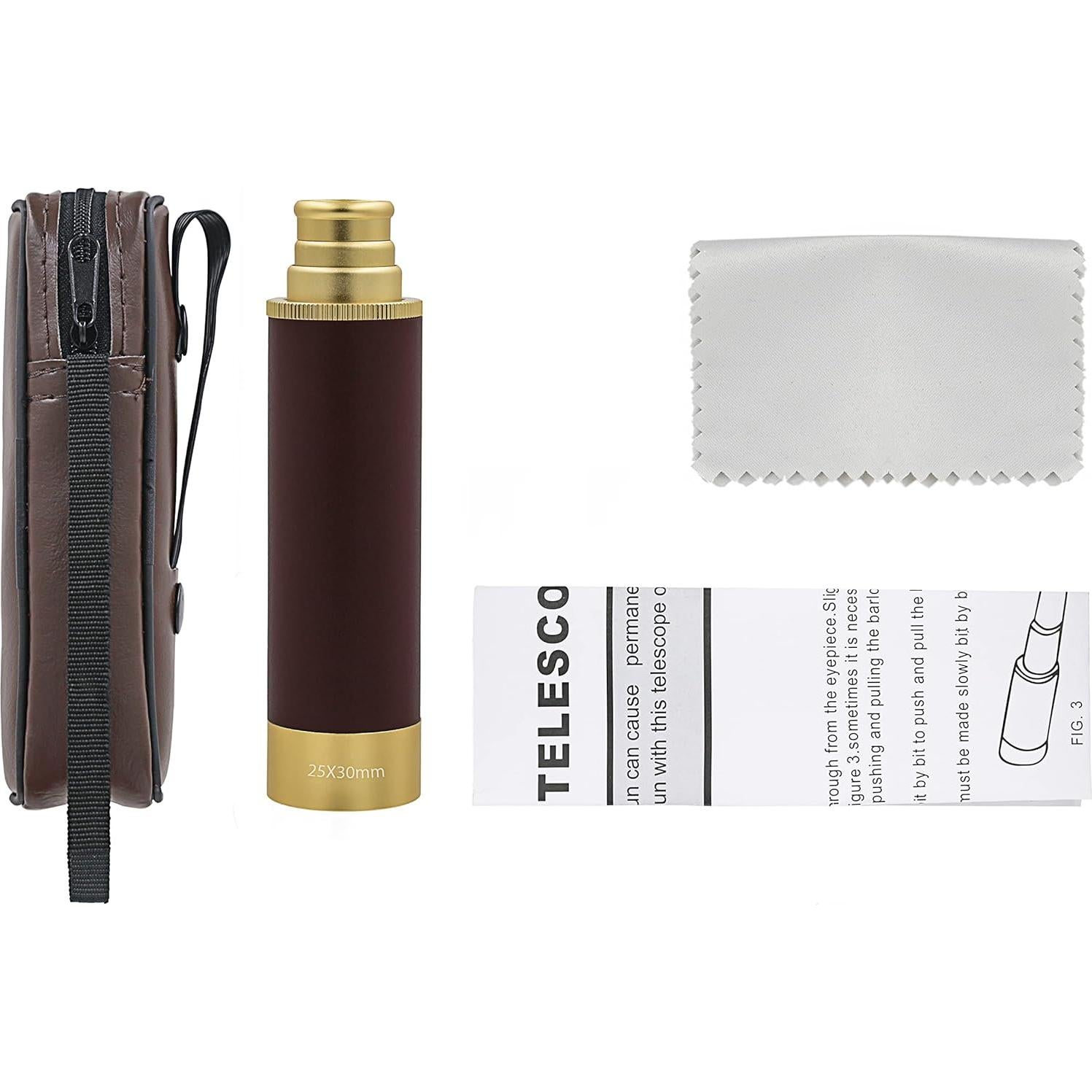 Telescopio Pirata Retro Laupha 25x30 Monocular Plegable