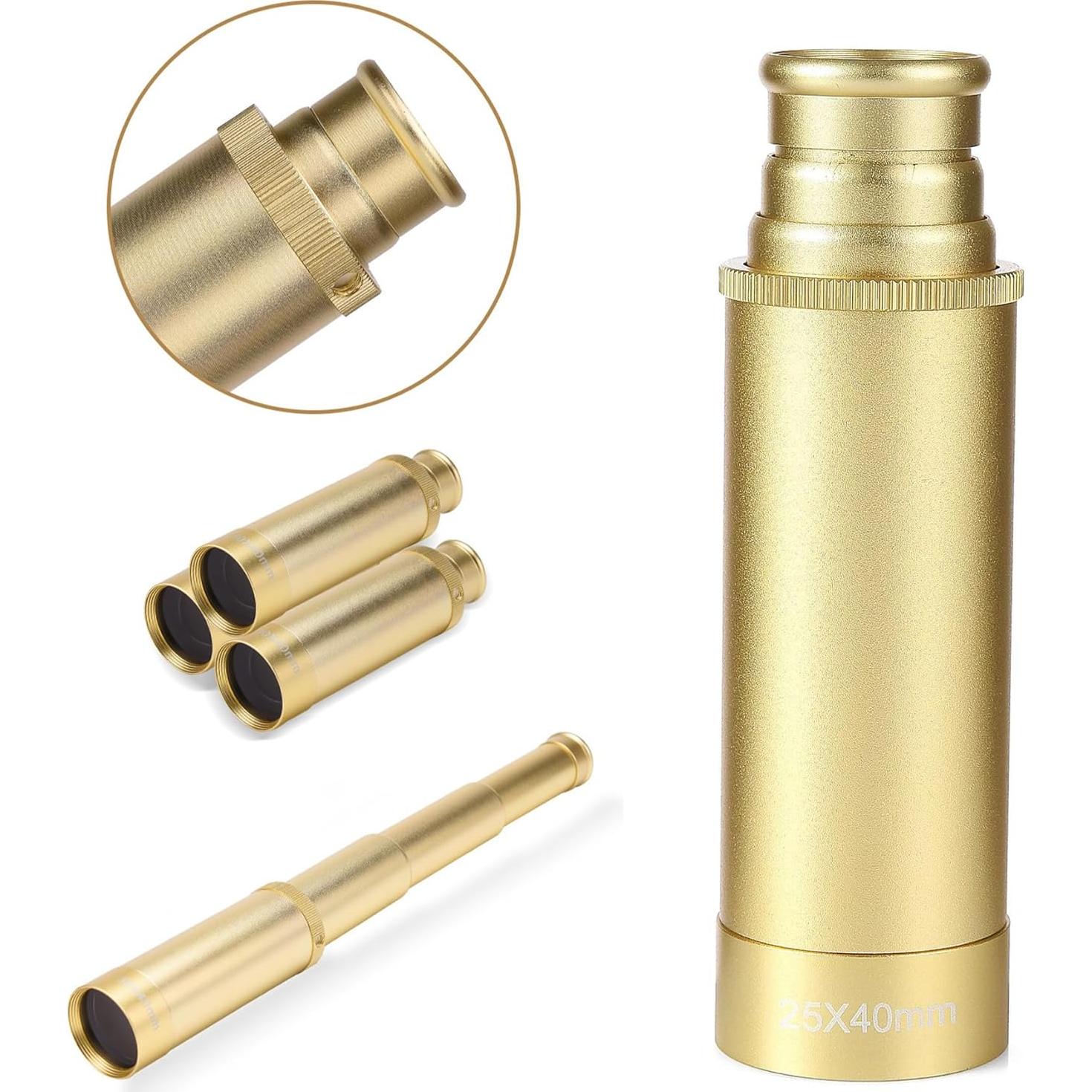 Telescopio Monocular Pirata Yourelexit 30x40 Plegable Oro