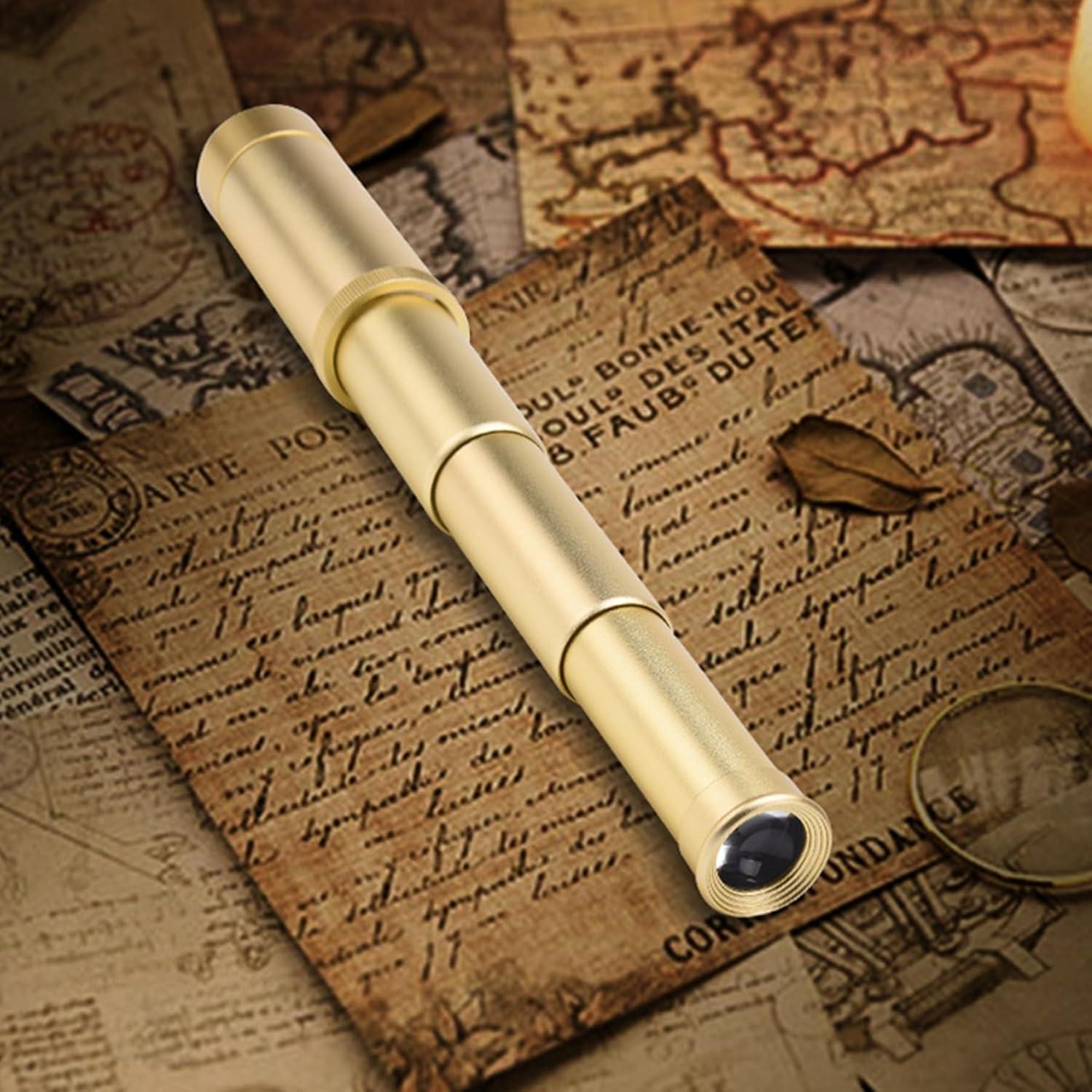 Telescopio Monocular Pirata Yourelexit 30x40 Plegable Oro