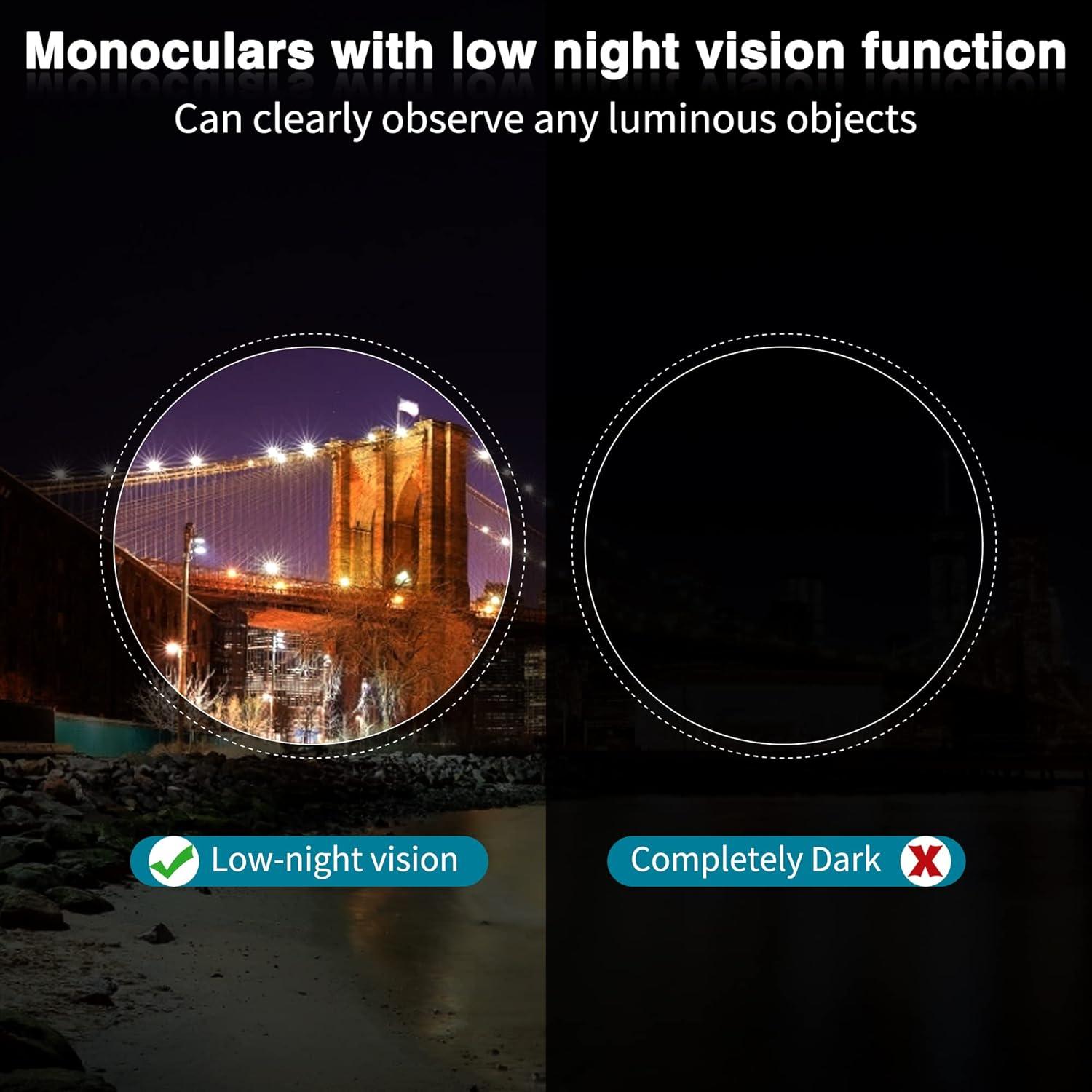 Monocular Dazftiey 12x50 Compacto Alta Potencia