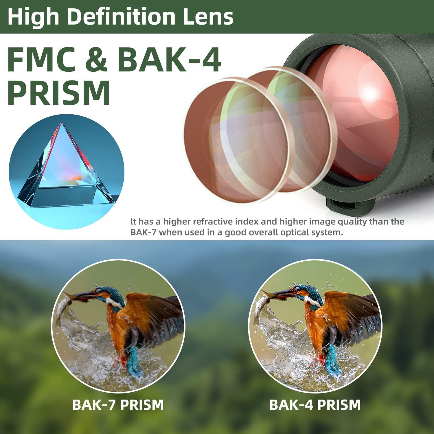 Telescopio Monocular Pankoo 40X60 HD con Soporte y Trípode