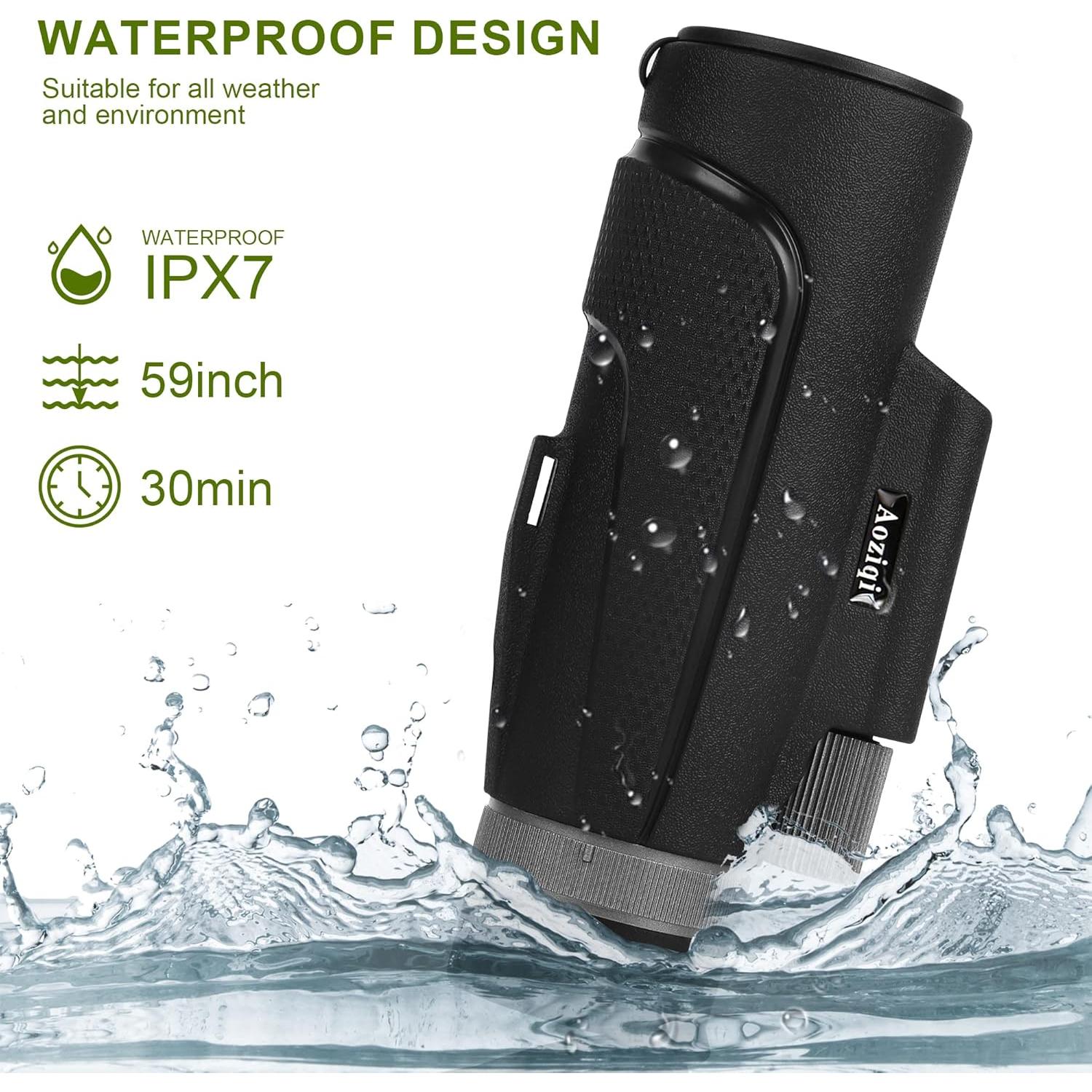 Telescopio Monocular HD 12x55 Aoziqi Impermeable 2023