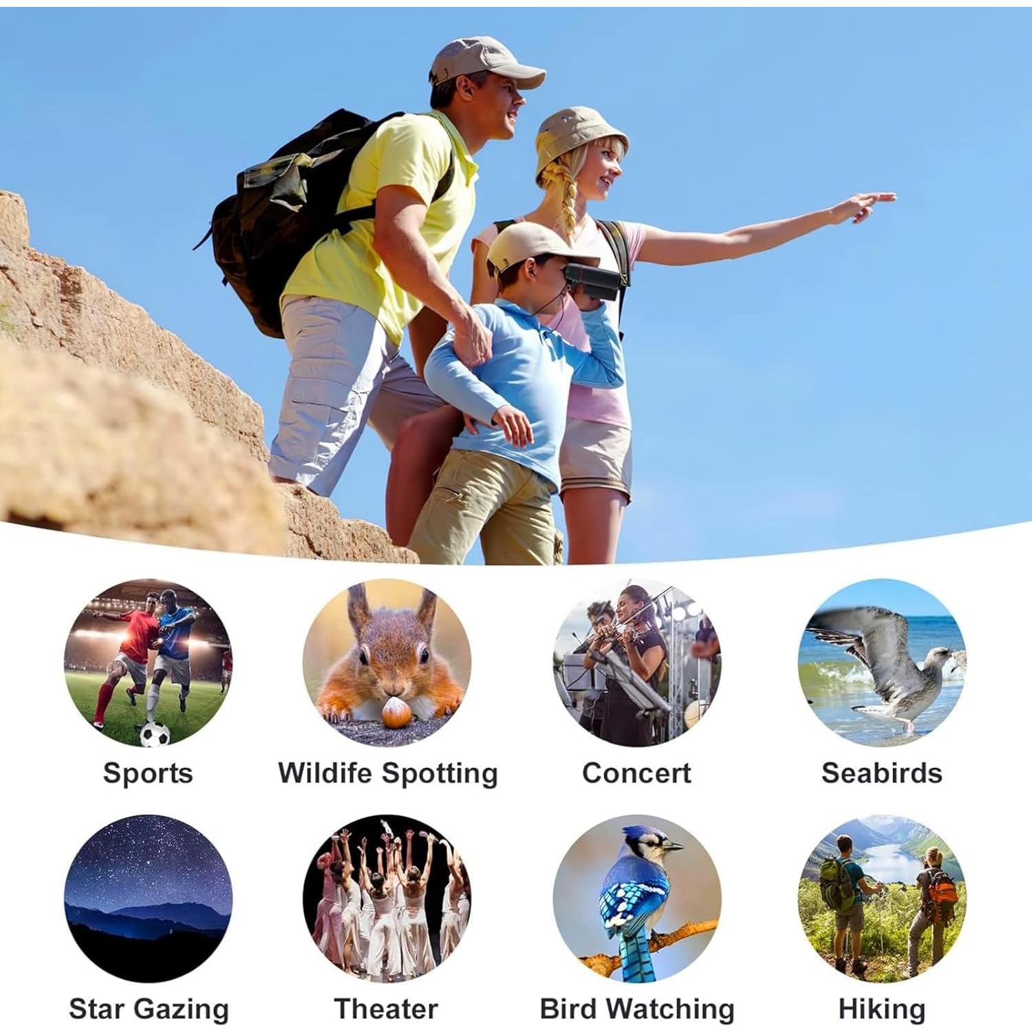 Binoculares Plegables YWHWXB 30x60 Visión Nocturna 158g