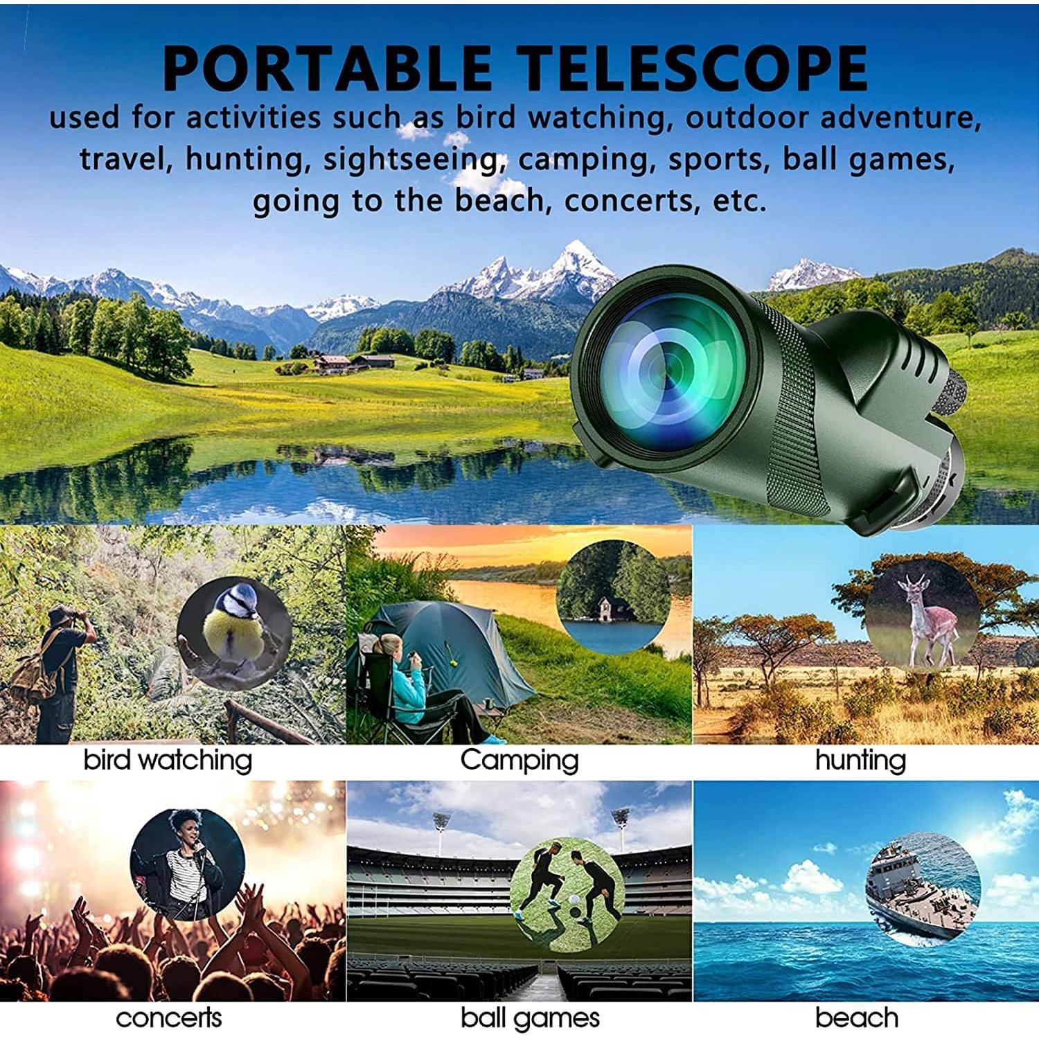 Monocular Telescopio 80x100 PhysioPhyx Alta Definición