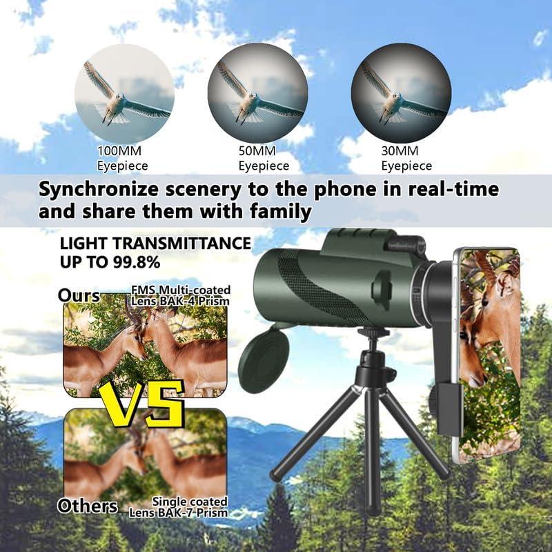 Monocular Alta Definición 80x100 Meonddizio con Trípode