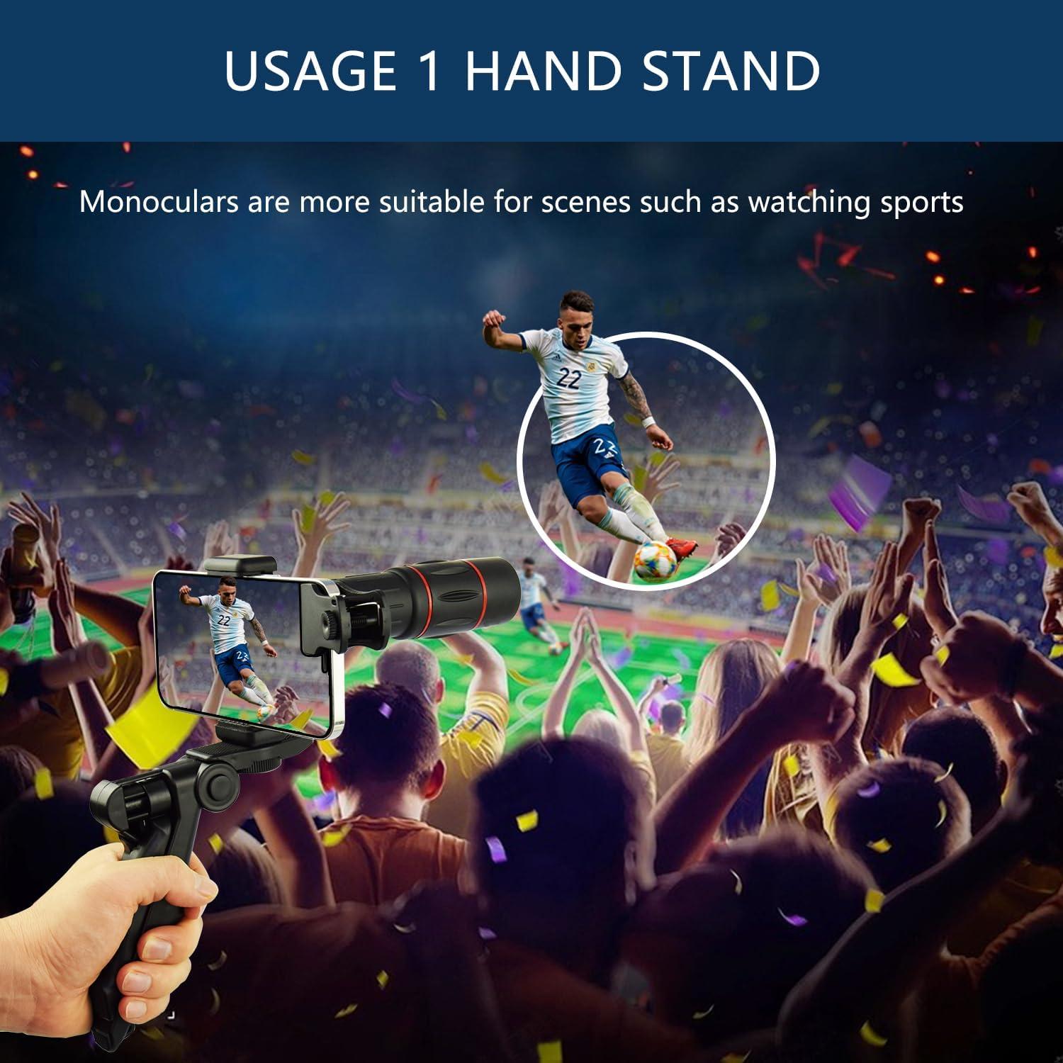 Telescopio Monocular Blackice 18X25 con Adaptador para Smartphone