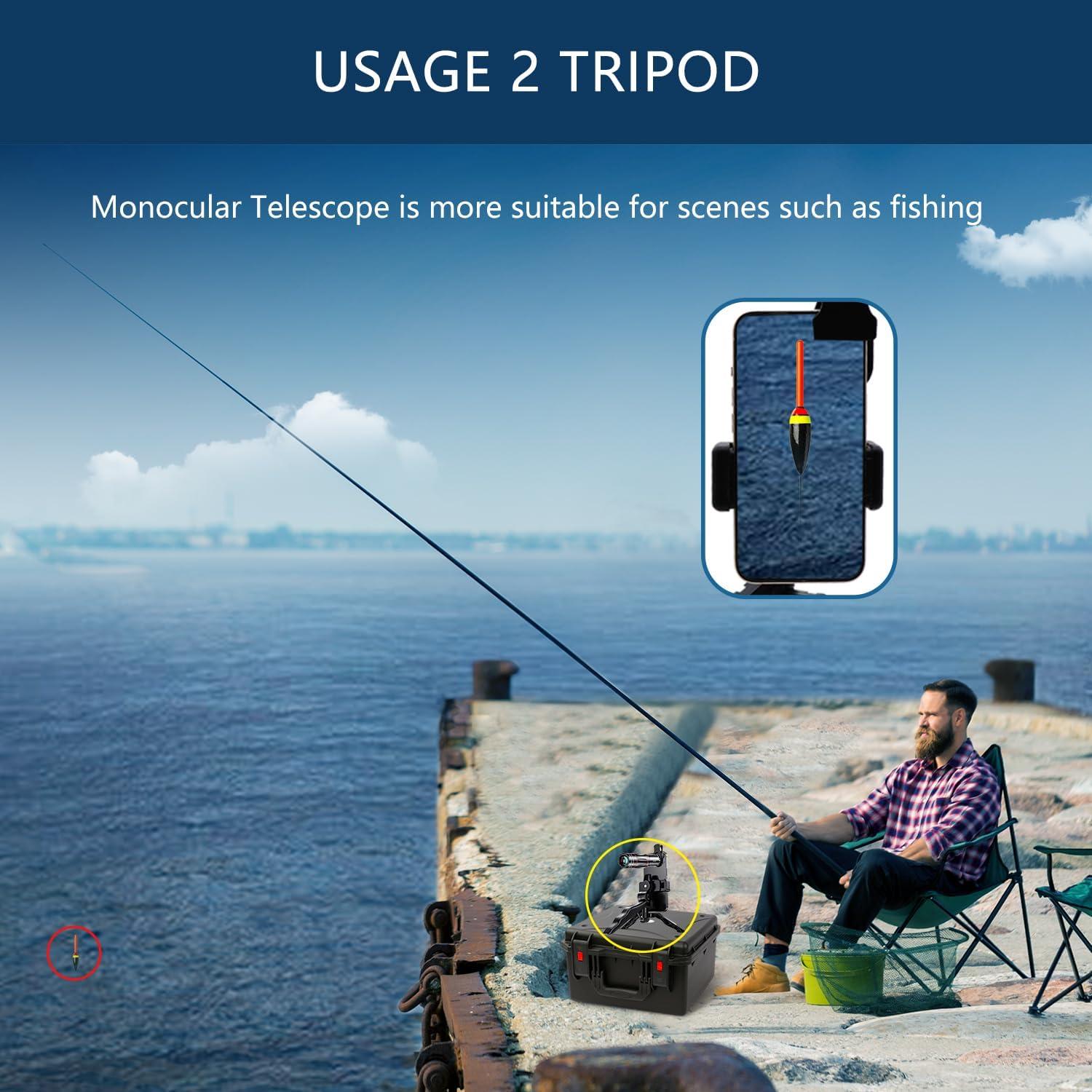 Telescopio Monocular Blackice 18X25 con Adaptador para Smartphone