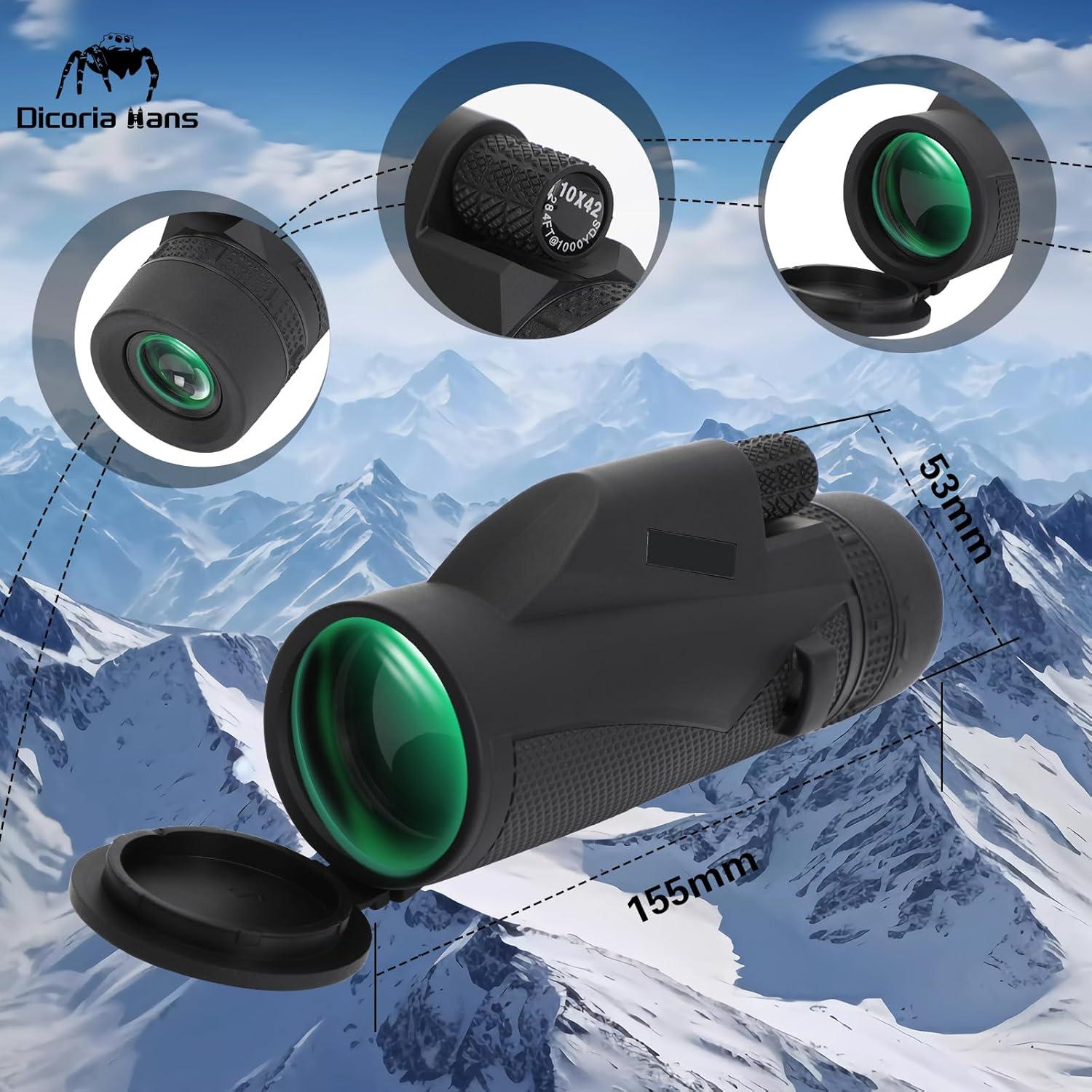 Monóculo Compacto 10x42 Dicoria Hans para Observación