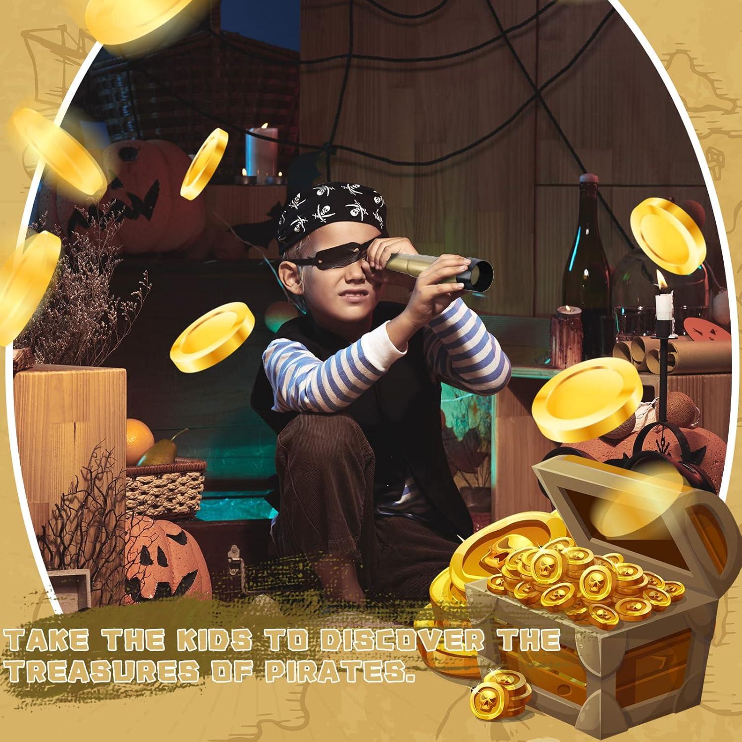 6 Telescopios Pirata de Plástico Ajustables Zubebe 18 cm