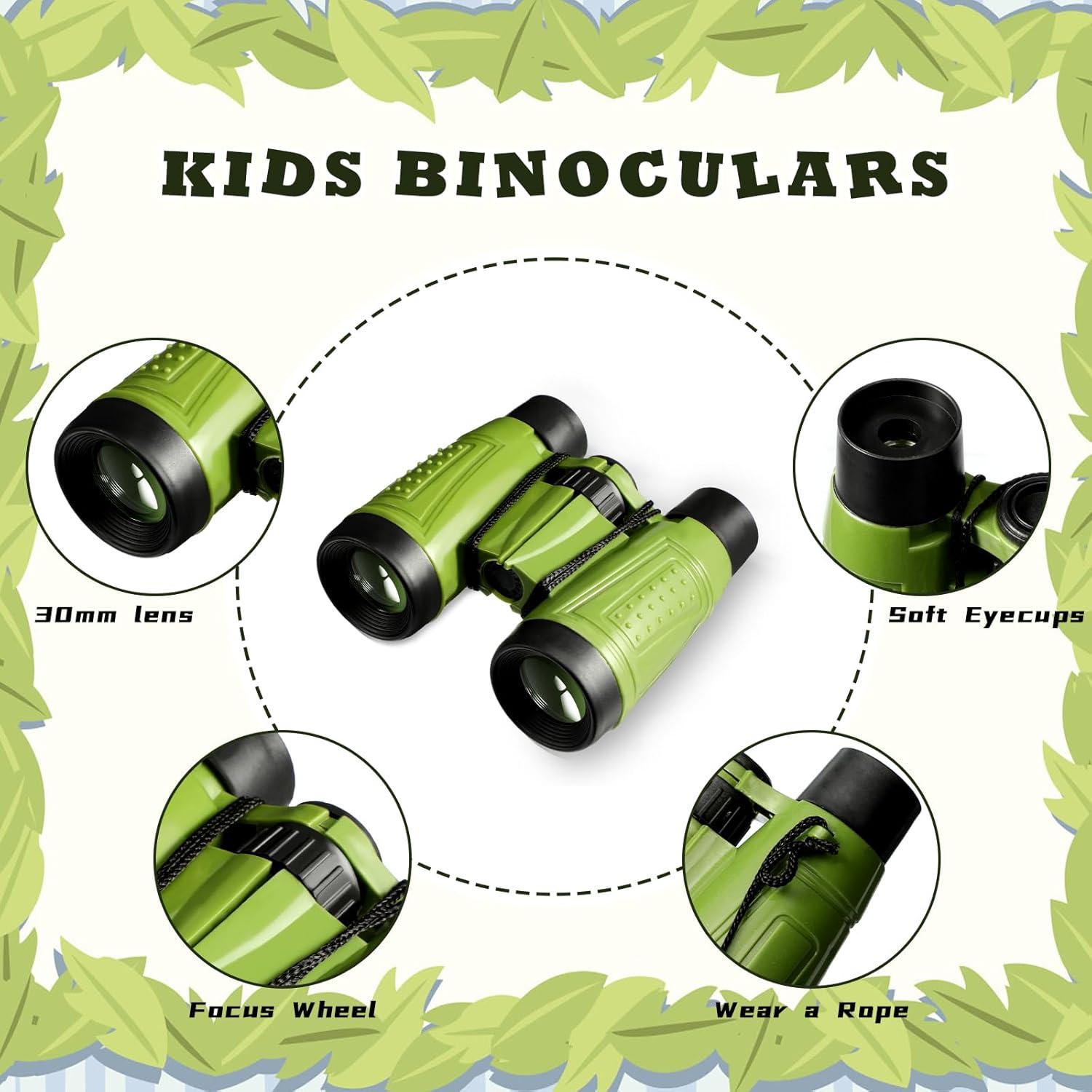 Binoculares Libima 24 Pcs para Niños Verde 11.4x11x4.3 cm