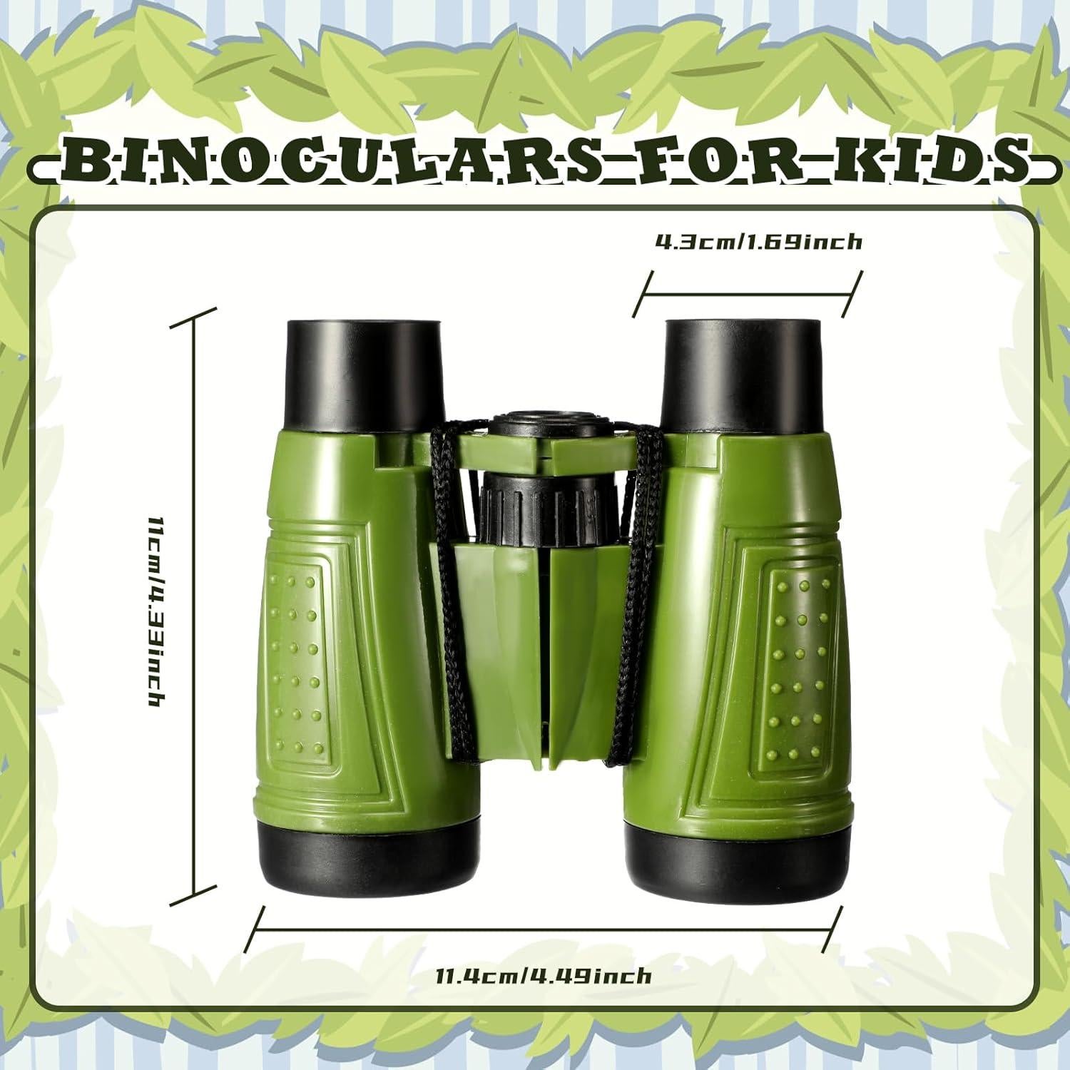 Binoculares Libima 24 Pcs para Niños Verde 11.4x11x4.3 cm