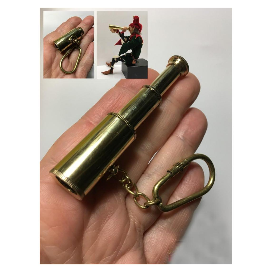 Telescopio Miniatura de Latón Morezmore 78 mm para Muñecas