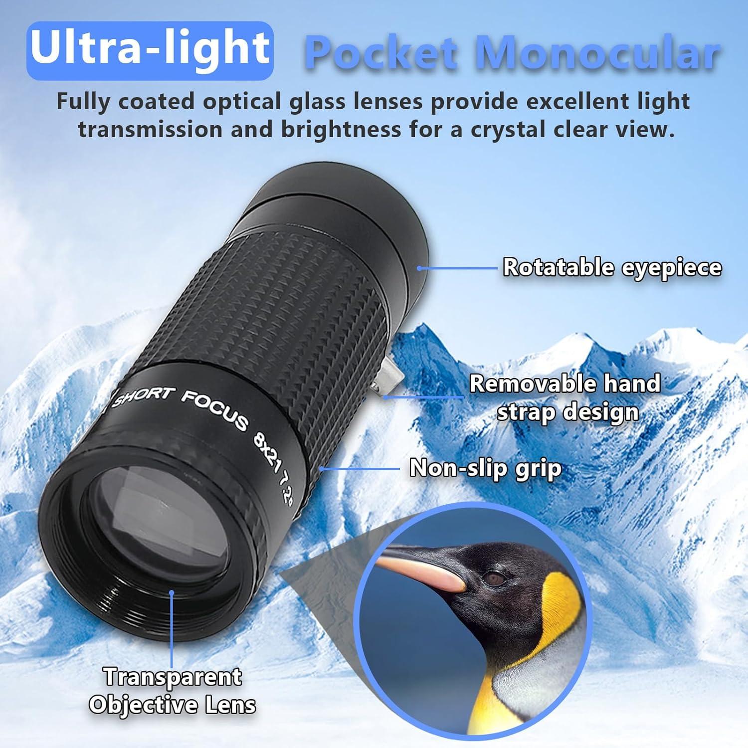 Monóculo MAUJOY 8x21mm Ultra Ligero para Observación