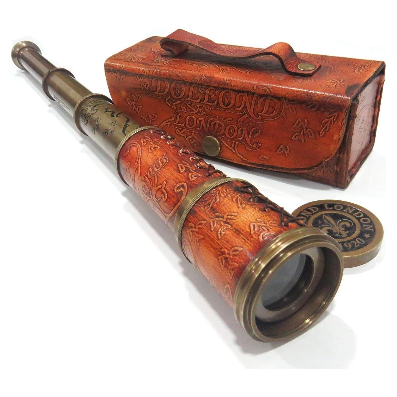 Telescopio náutico antiguo de latón Nauticalmart 40,64 cm