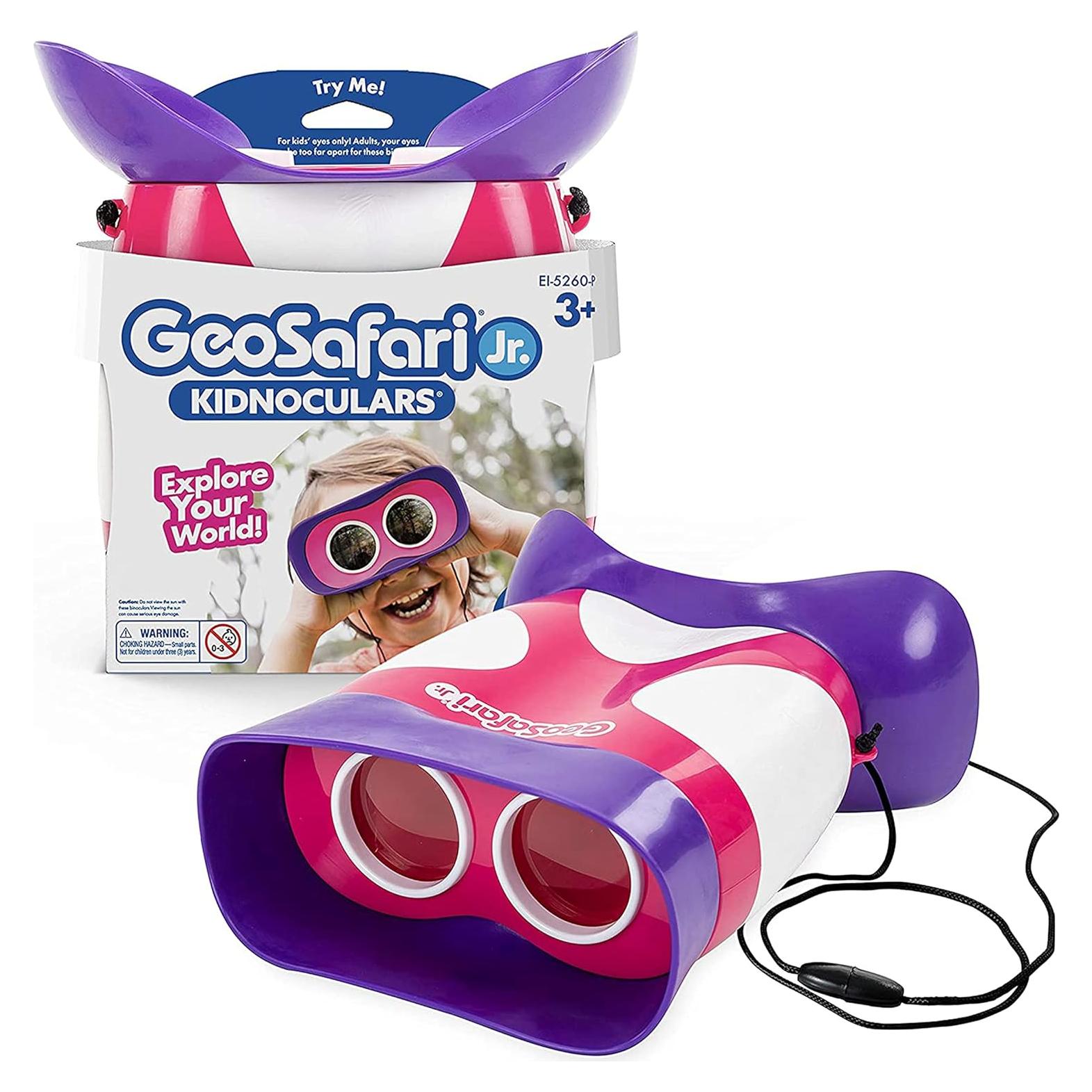 Binoculares Kidnoculars GeoSafari Jr. Rosa para Niños 2x