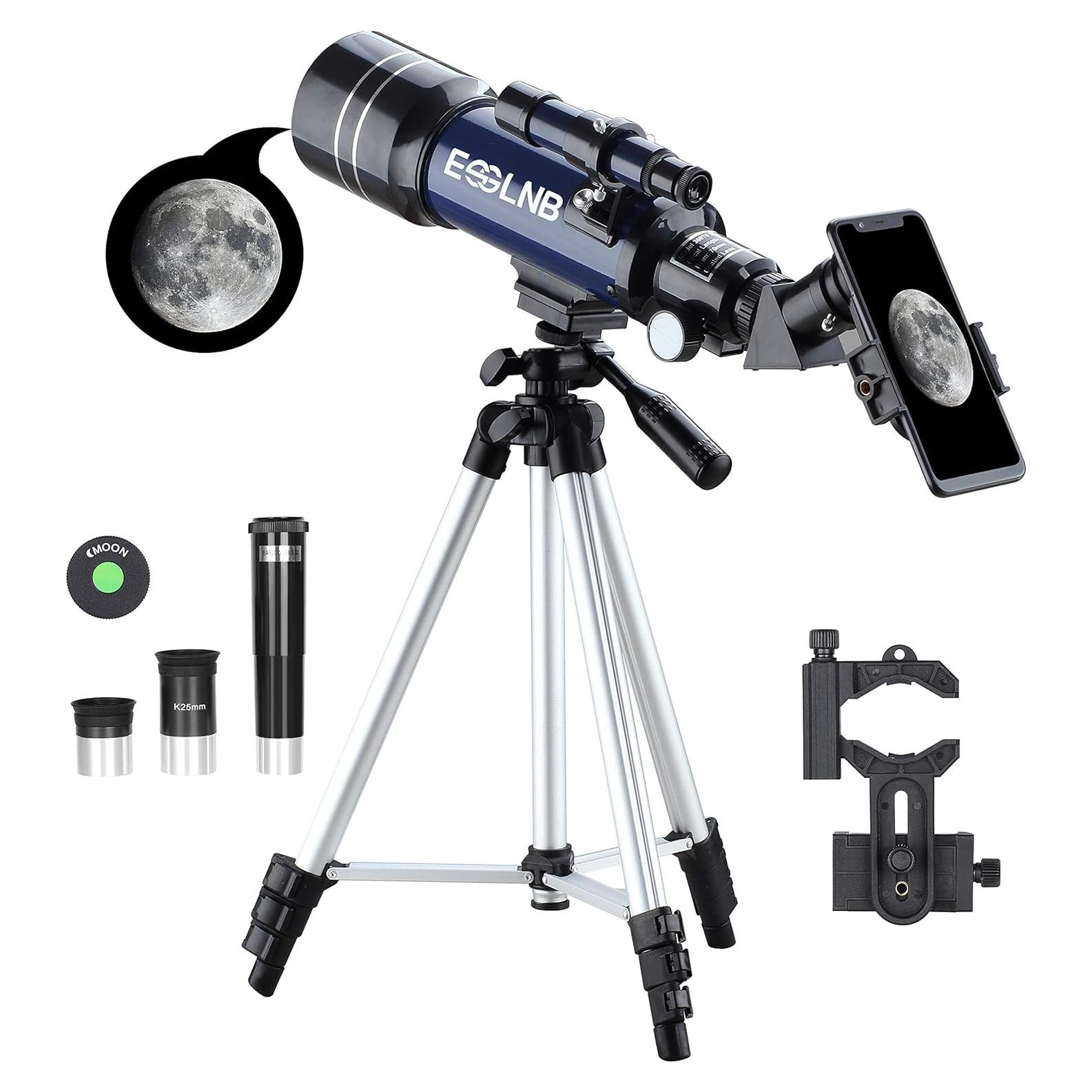Telescopio ESSLNB 70 mm Refractor para Principiantes