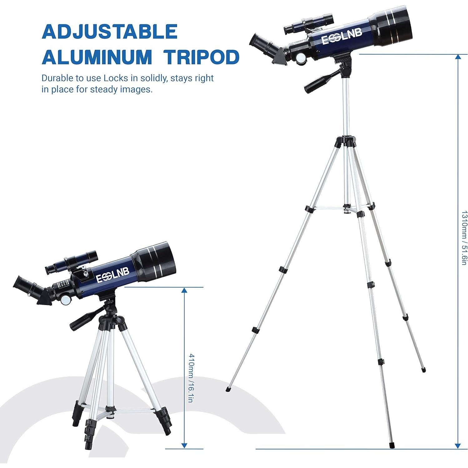Telescopio ESSLNB 70 mm Refractor para Principiantes