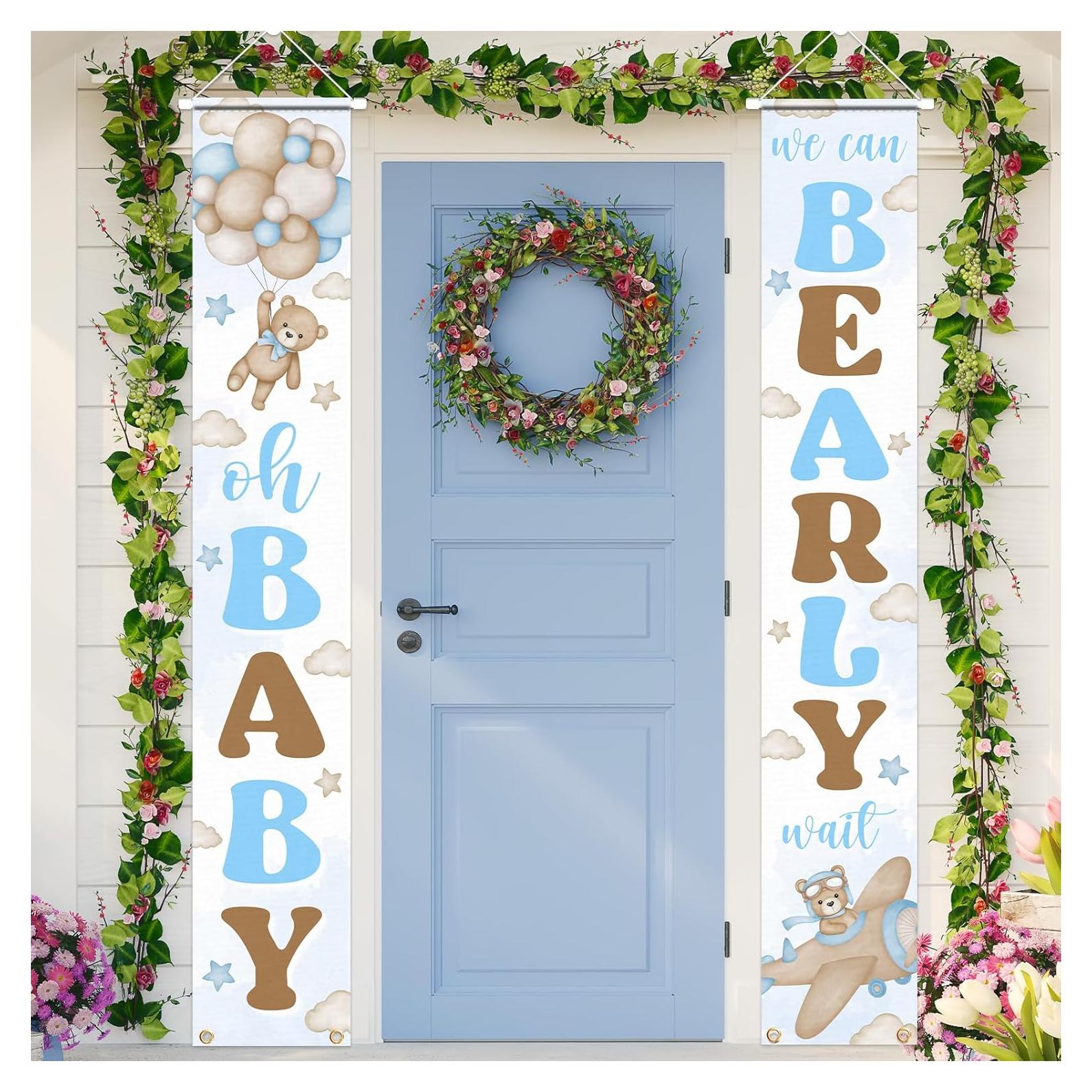 Banner de Bienvenida Oso Lontary 180x30 cm para Fiesta Bebé