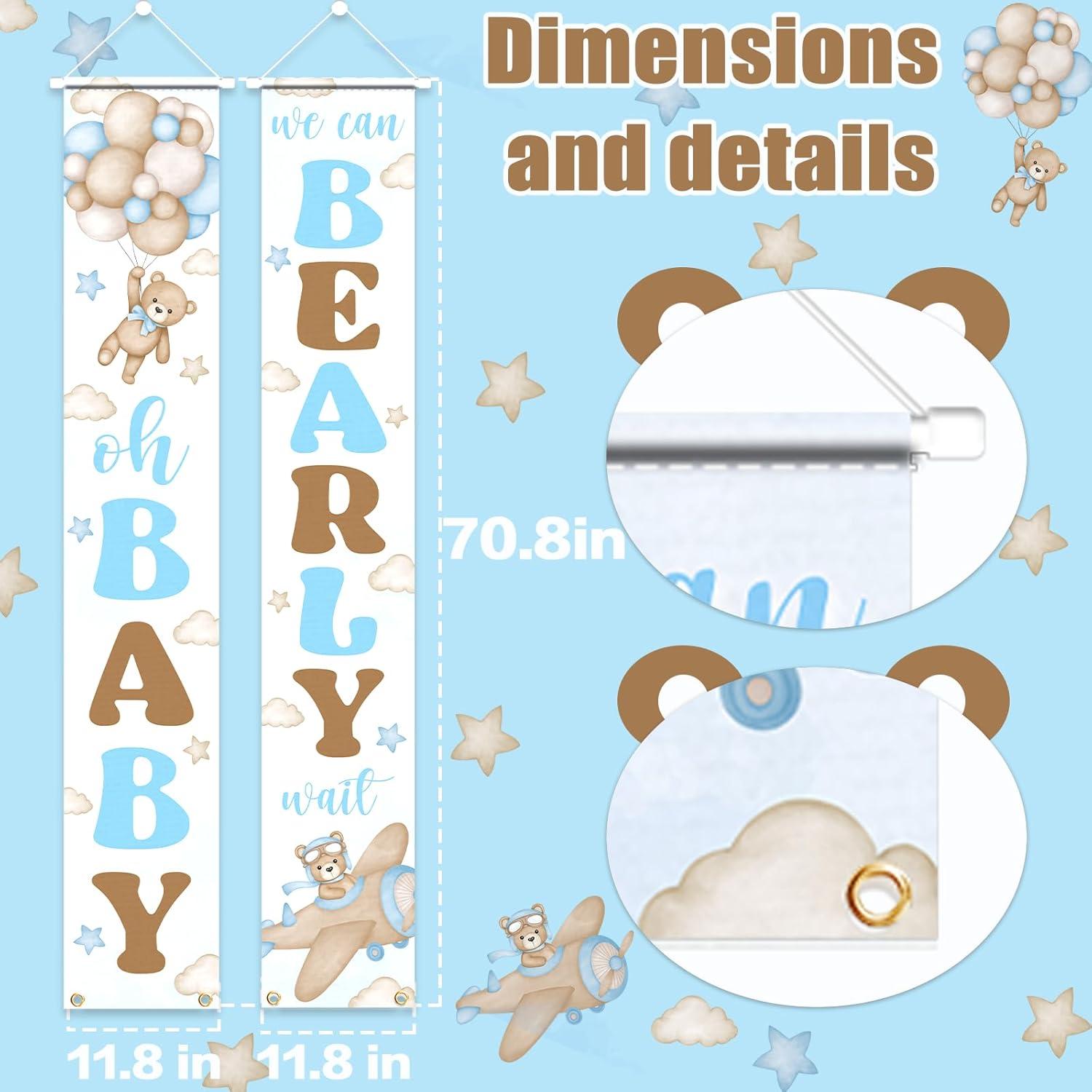 Banner de Bienvenida Oso Lontary 180x30 cm para Fiesta Bebé