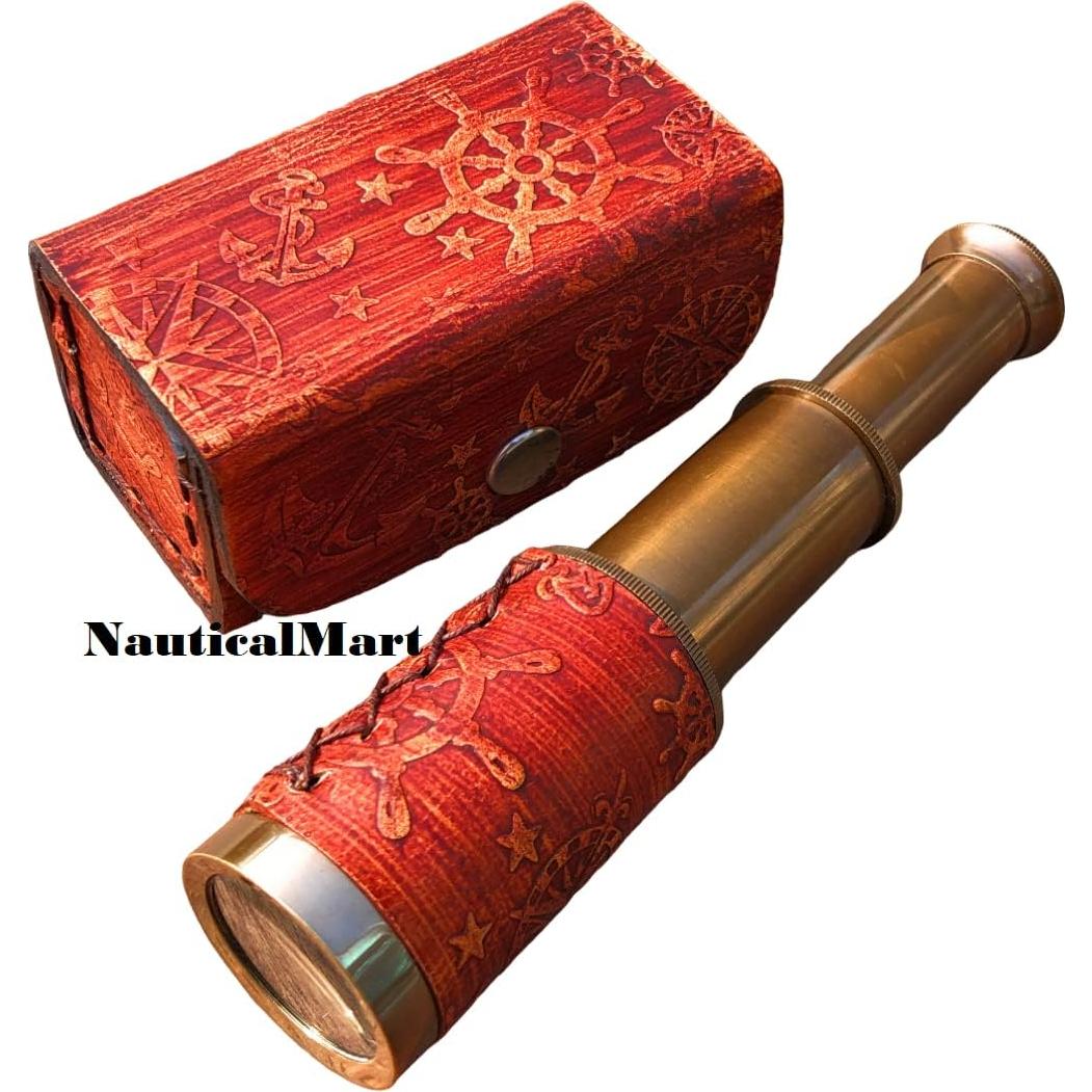 Telescopio Pirata NauticalMart de Latón 15,24 cm Decorativo