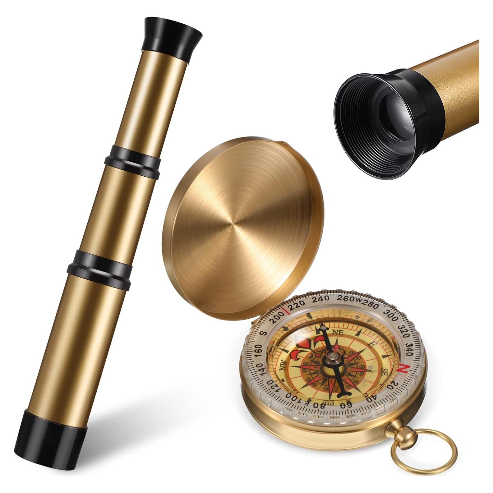 Telescopio Pirata Plegable con Brújula Juexica 22,66 cm