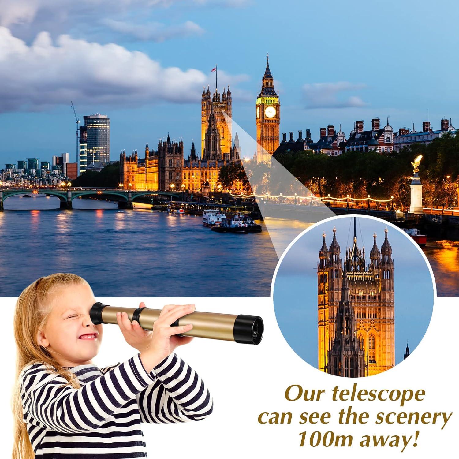 Telescopio Pirata Plegable con Brújula Juexica 22,66 cm