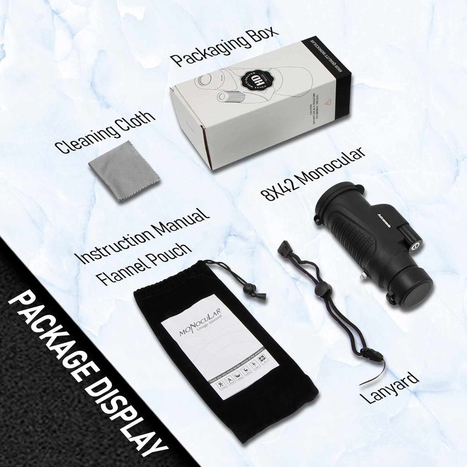 Telescopio Monocular Astromania 8x42 HD Impermeable