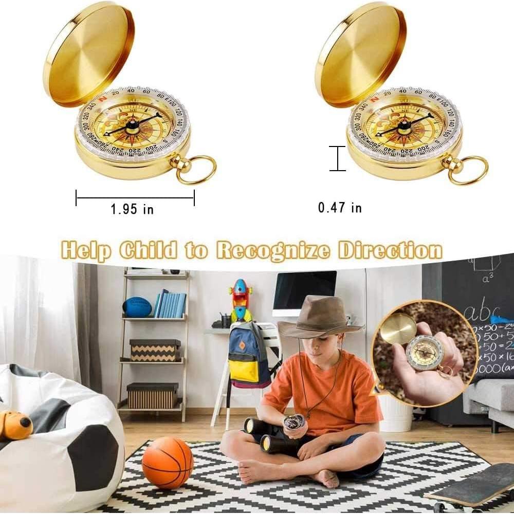 Kit de Juguetes Telescopio y Brújula Pirata Aubric 4 Piezas