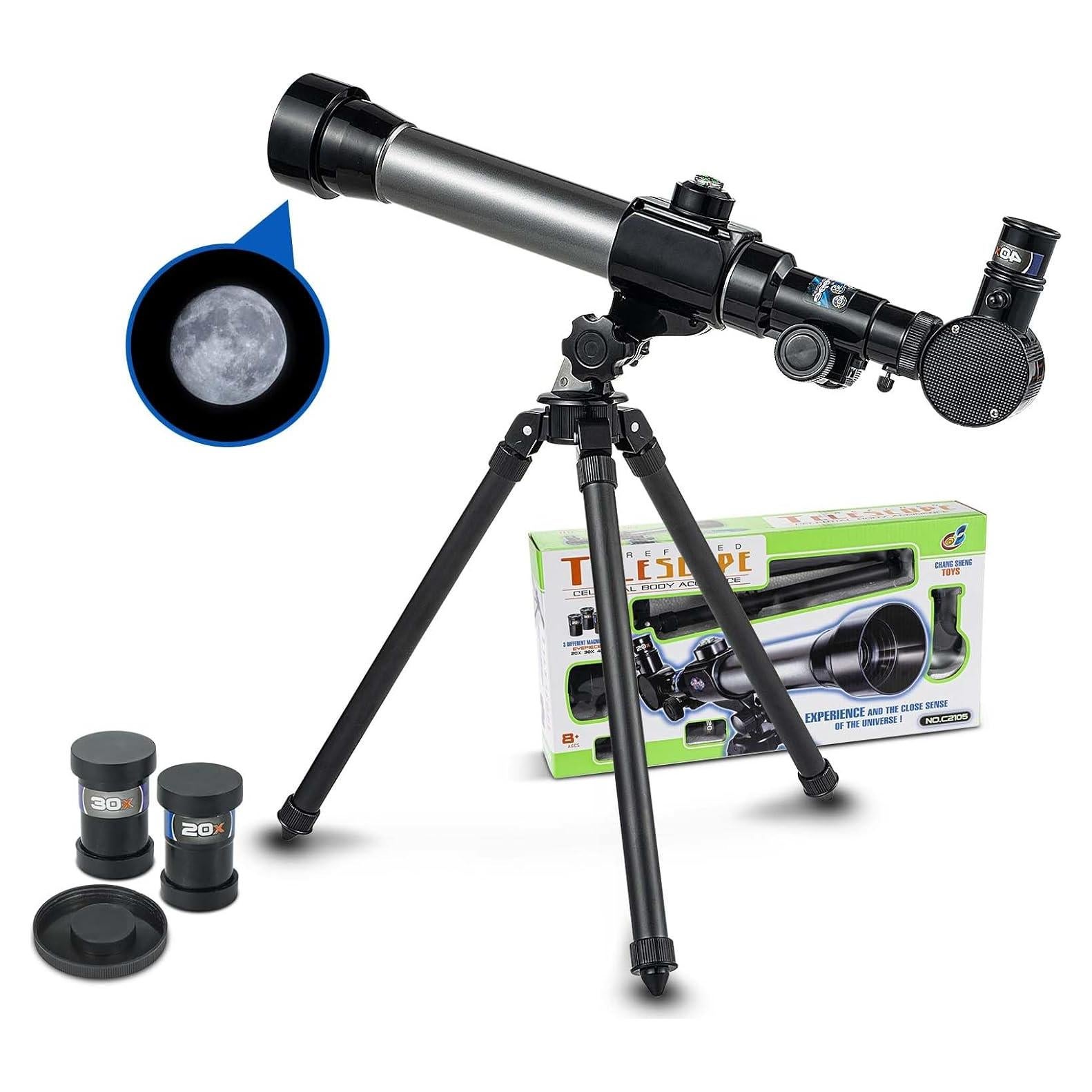 Telescopio Astronómico Little World 20X 30X 40X Portátil