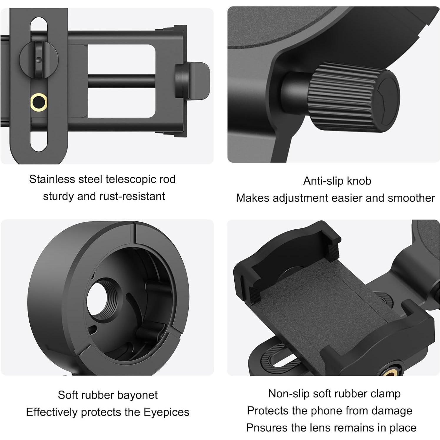 Adaptador Universal para Teléfono Eyeskey - Compatible con Binoculares y Telescopios