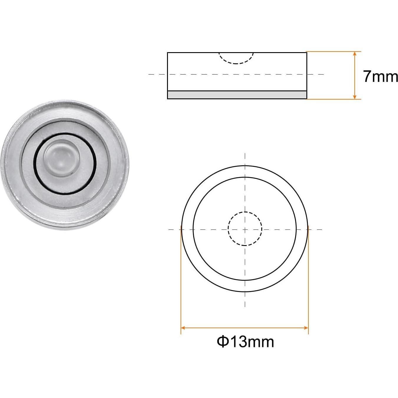 Nivel de Burbuja Circular HARFINGTON 13mm Metal Plata