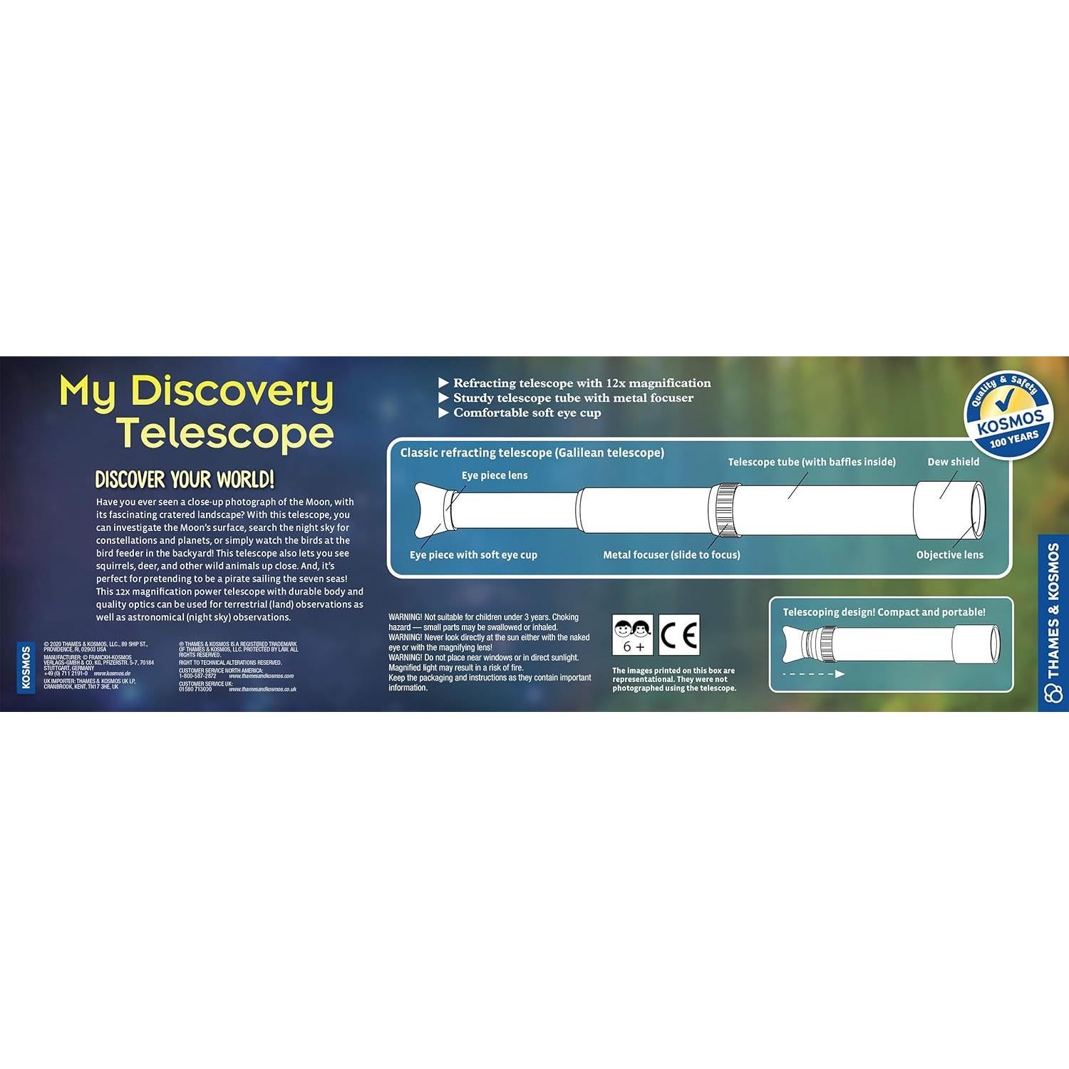 Telescopio My Discovery Thames & Kosmos 12x Compacto