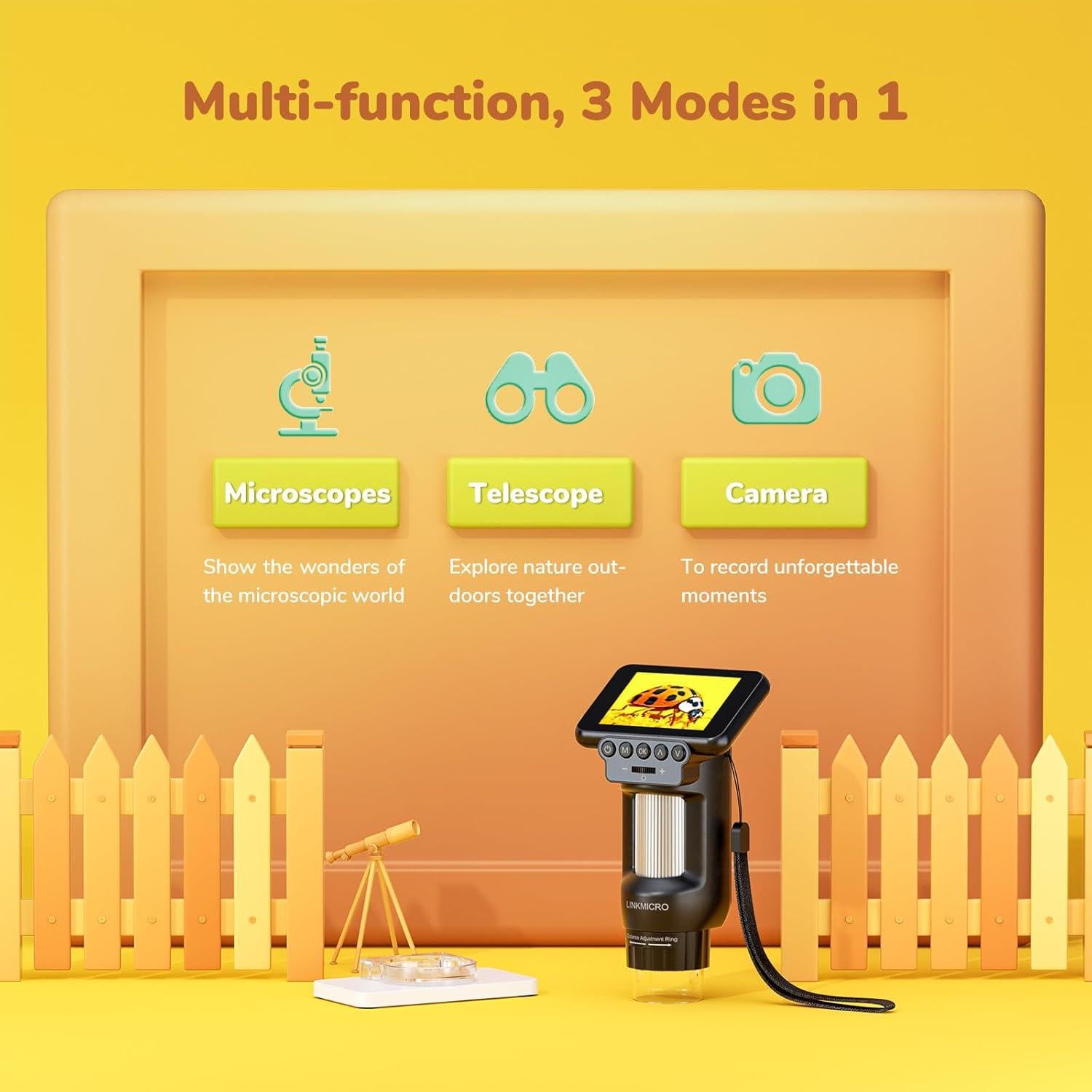 Microscopio Digital Portátil LINKMICRO LM013 120x 2.8"