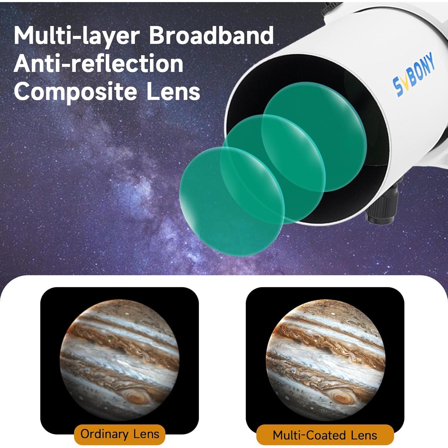 Telescopio Guía SVBONY SV198 50mm Focador Helicoidal