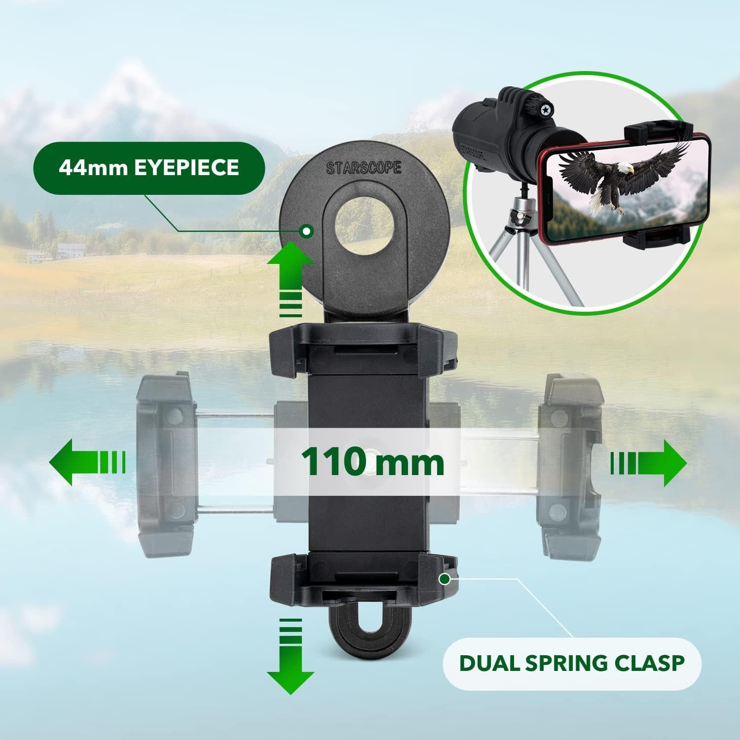 Telescopio Monocular Starscope 10x42 para Smartphone