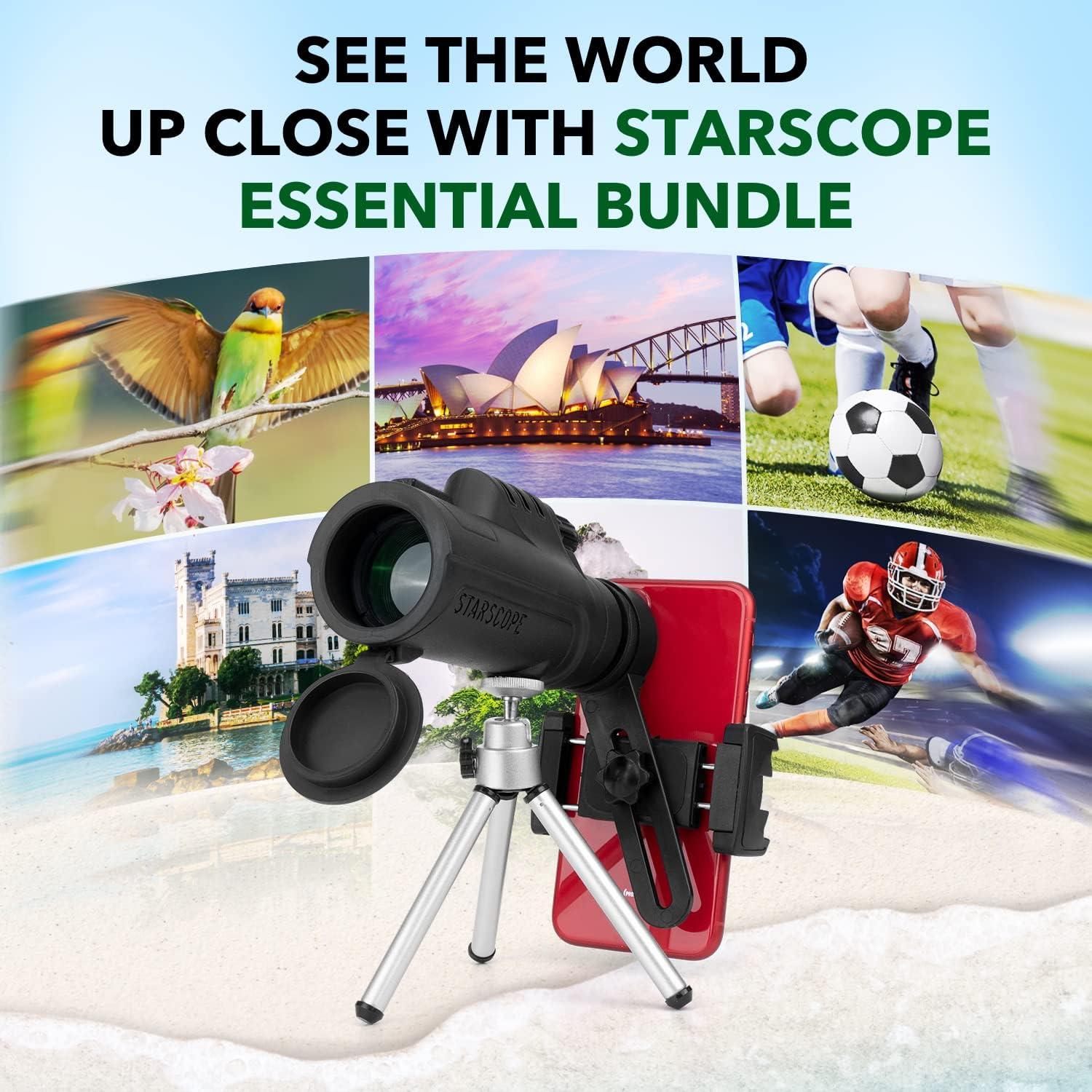 Telescopio Monocular Starscope 10x42 para Smartphone